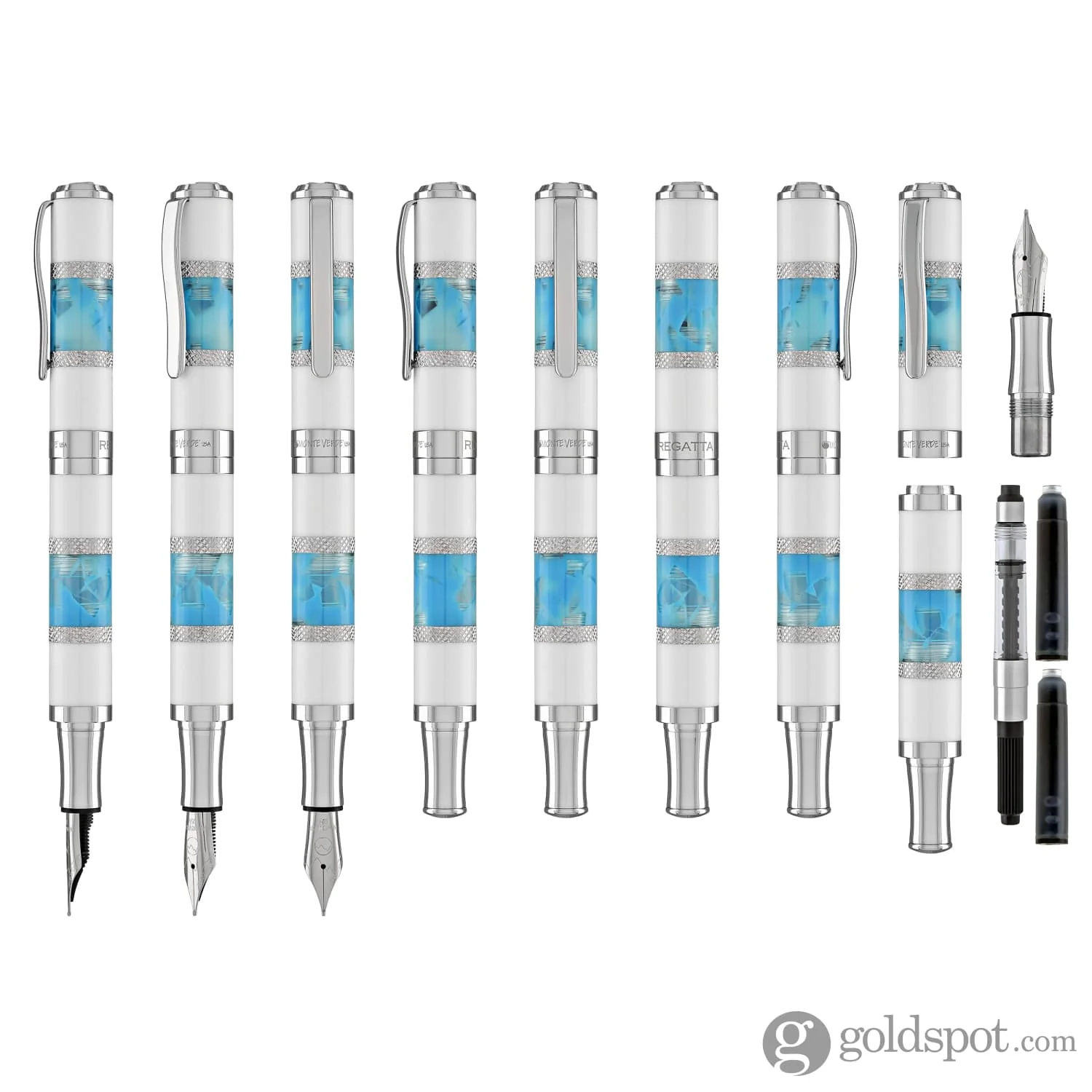 Monteverde Regatta Fountain Pen in Santorini Blue - Image 8