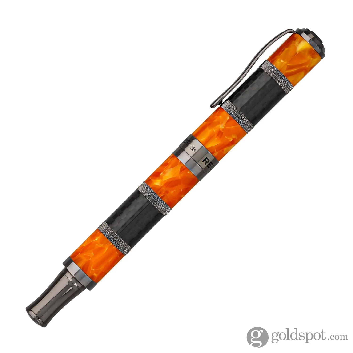 Monteverde Regatta Sport Fountain Pen in Orange/Carbon Fiber - Image 5