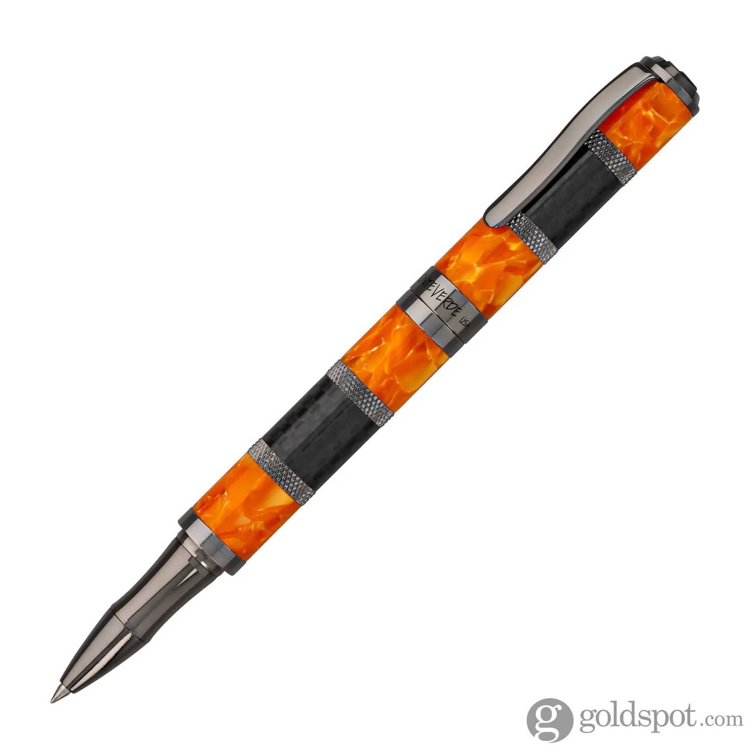 Monteverde Regatta Sport Rollerball Pen in Orange/Carbon Fiber - Image 2