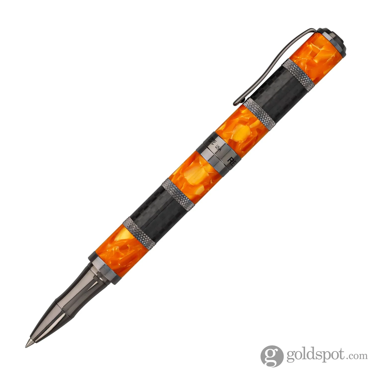 Monteverde Regatta Sport Rollerball Pen in Orange/Carbon Fiber - Image 3