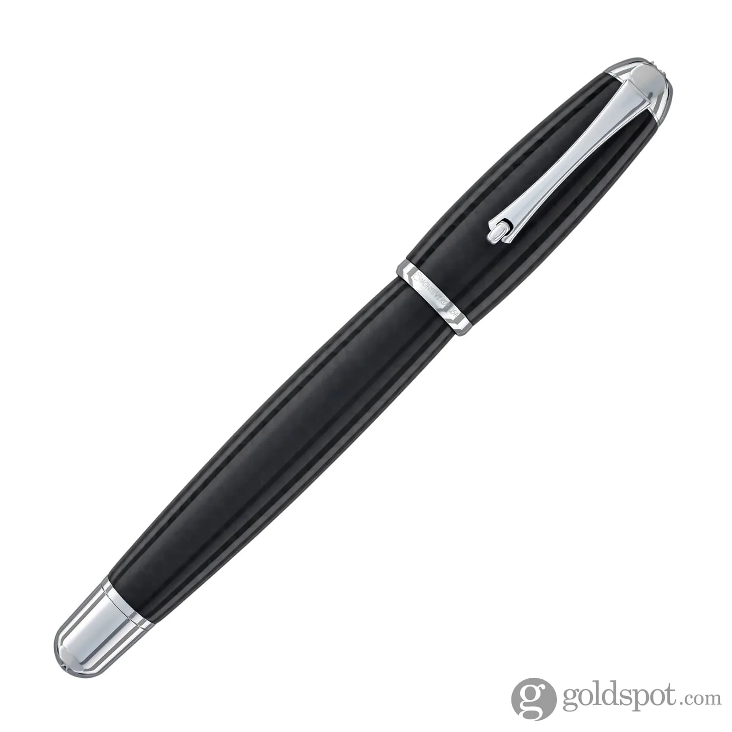 Monteverde Super Mega Fountain Pen in Carbon Fiber with Chrome Trim - Image 4