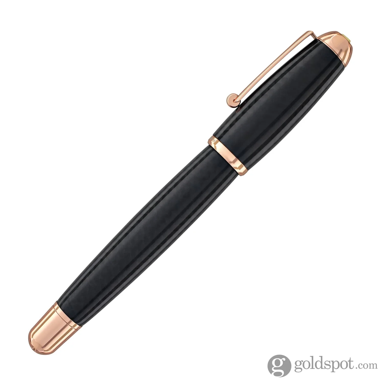 Monteverde Super Mega Fountain Pen in Carbon Fiber with Rosegold Trim - Image 5