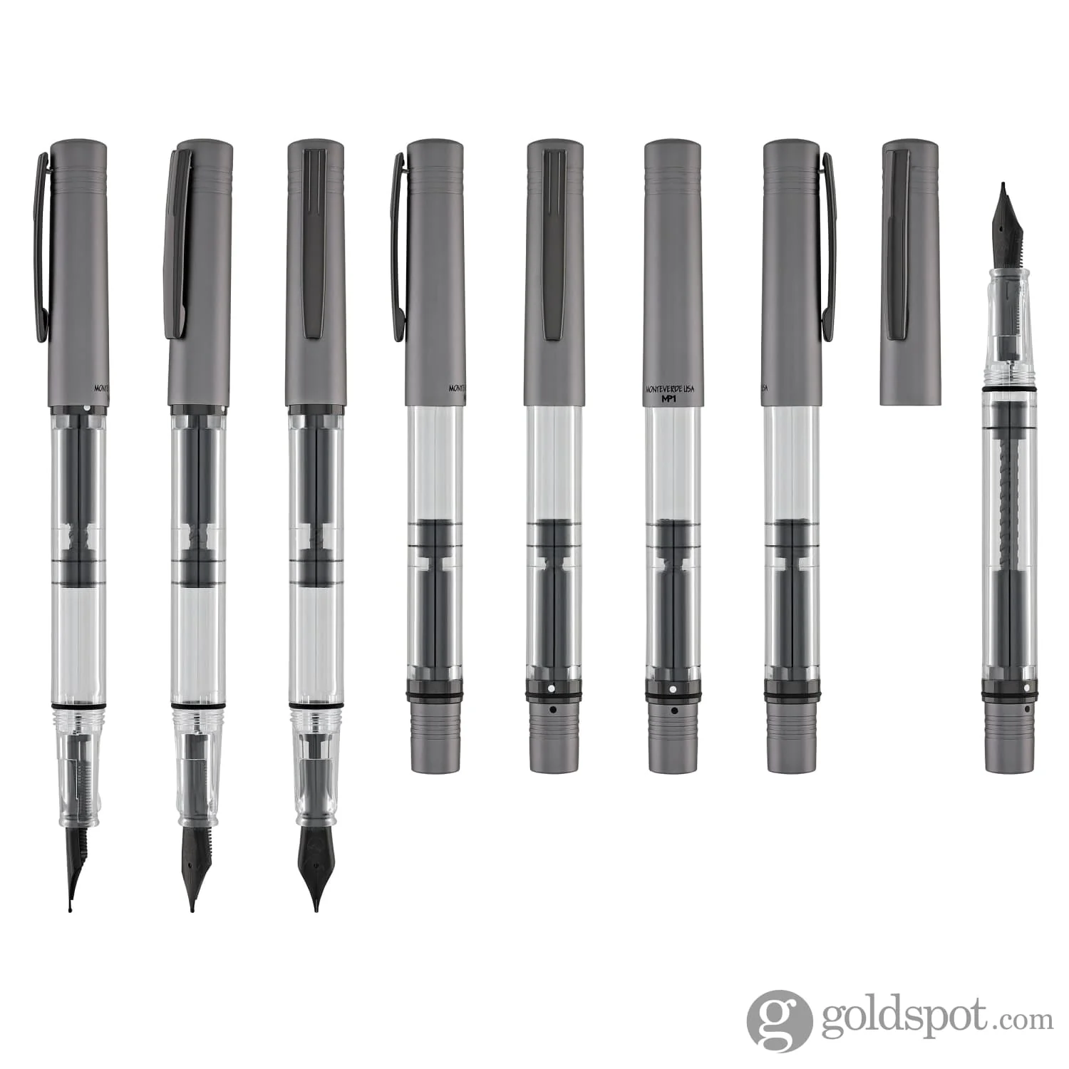 Monteverde USA MP1 Fountain Pen in Coal Grey - Image 9