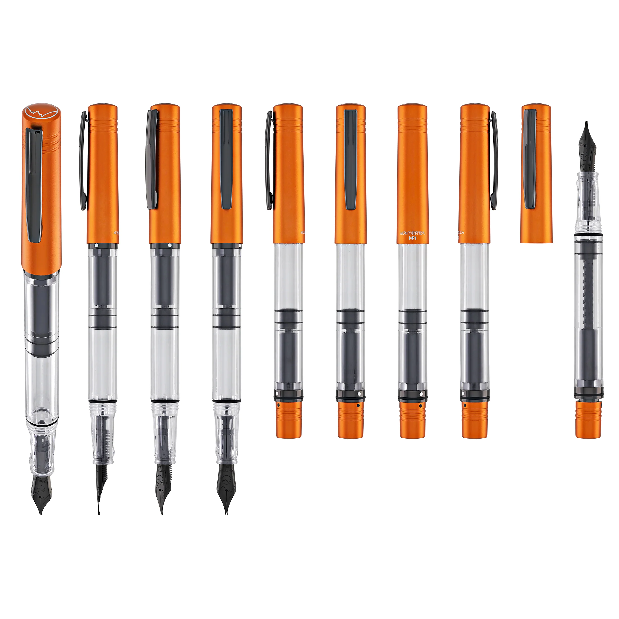 Monteverde USA MP1 Fountain Pen in Foxy Orange - Image 9