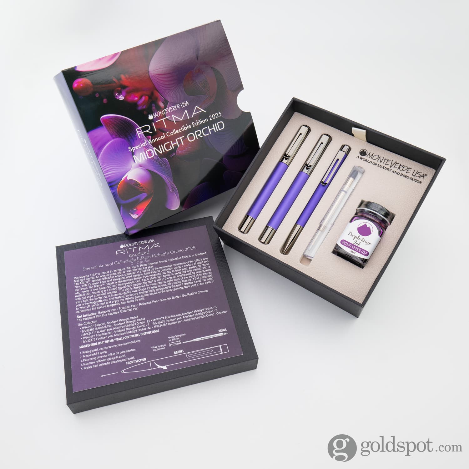 Monteverde USA Ritma 2025 Special Edition 3+2 Piece Set in Midnight Orchid - Image 2