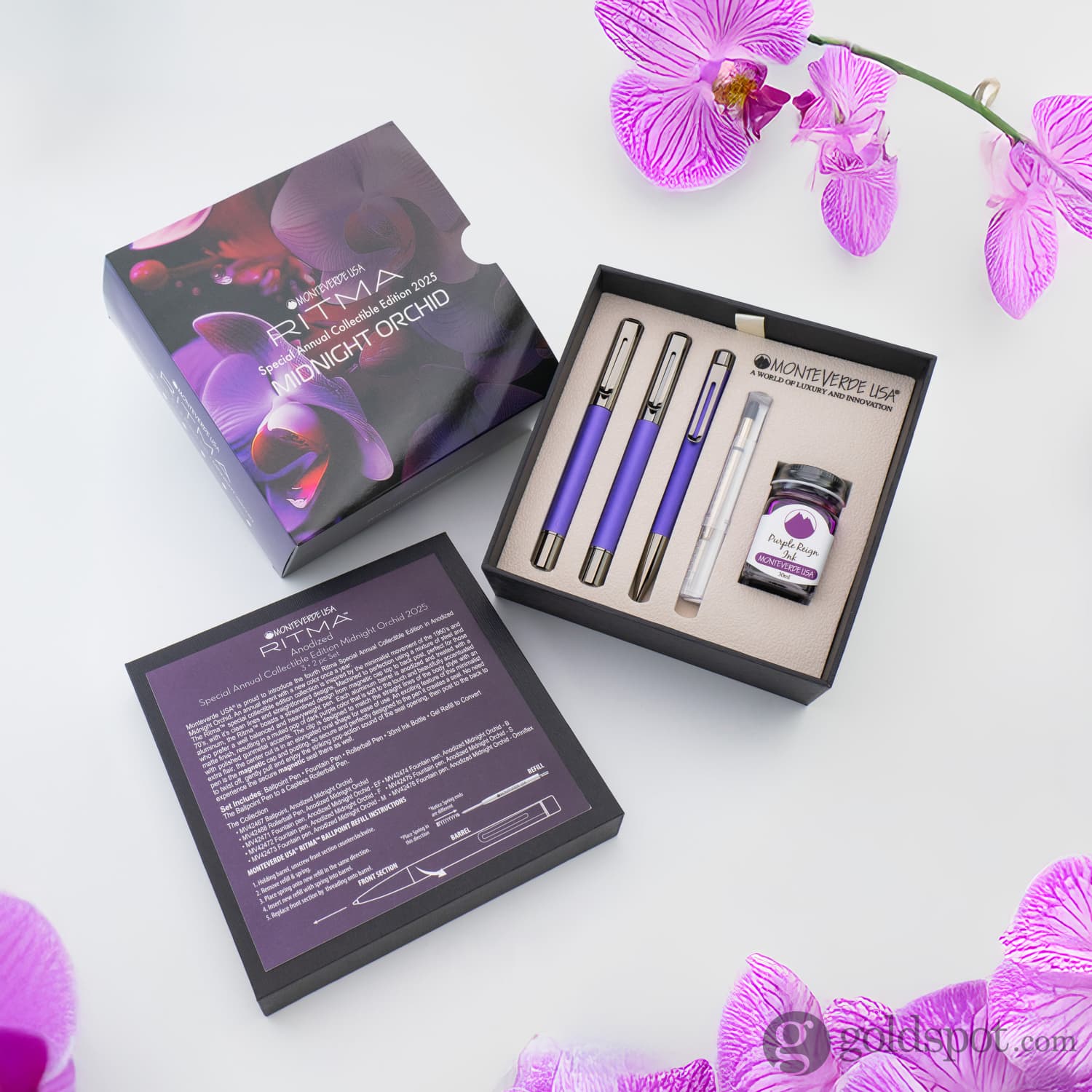 Monteverde USA Ritma 2025 Special Edition 3+2 Piece Set in Midnight Orchid - Image 3