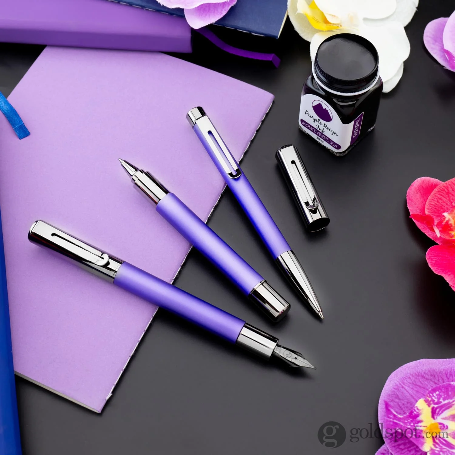Monteverde USA Ritma 2025 Special Edition 3+2 Piece Set in Midnight Orchid - Image 4