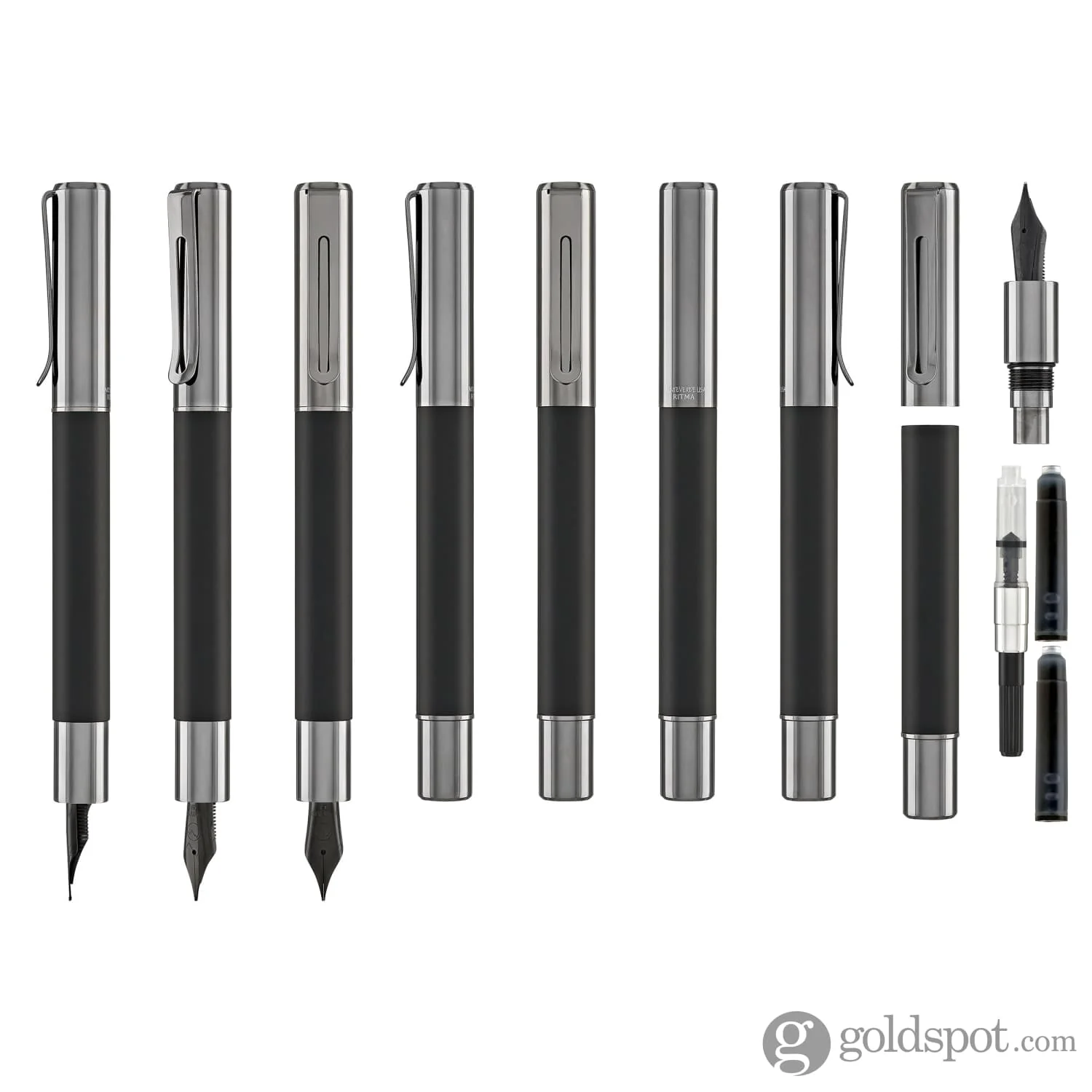 Monteverde USA Ritma Anodized Fountain Pen in Black - Image 8