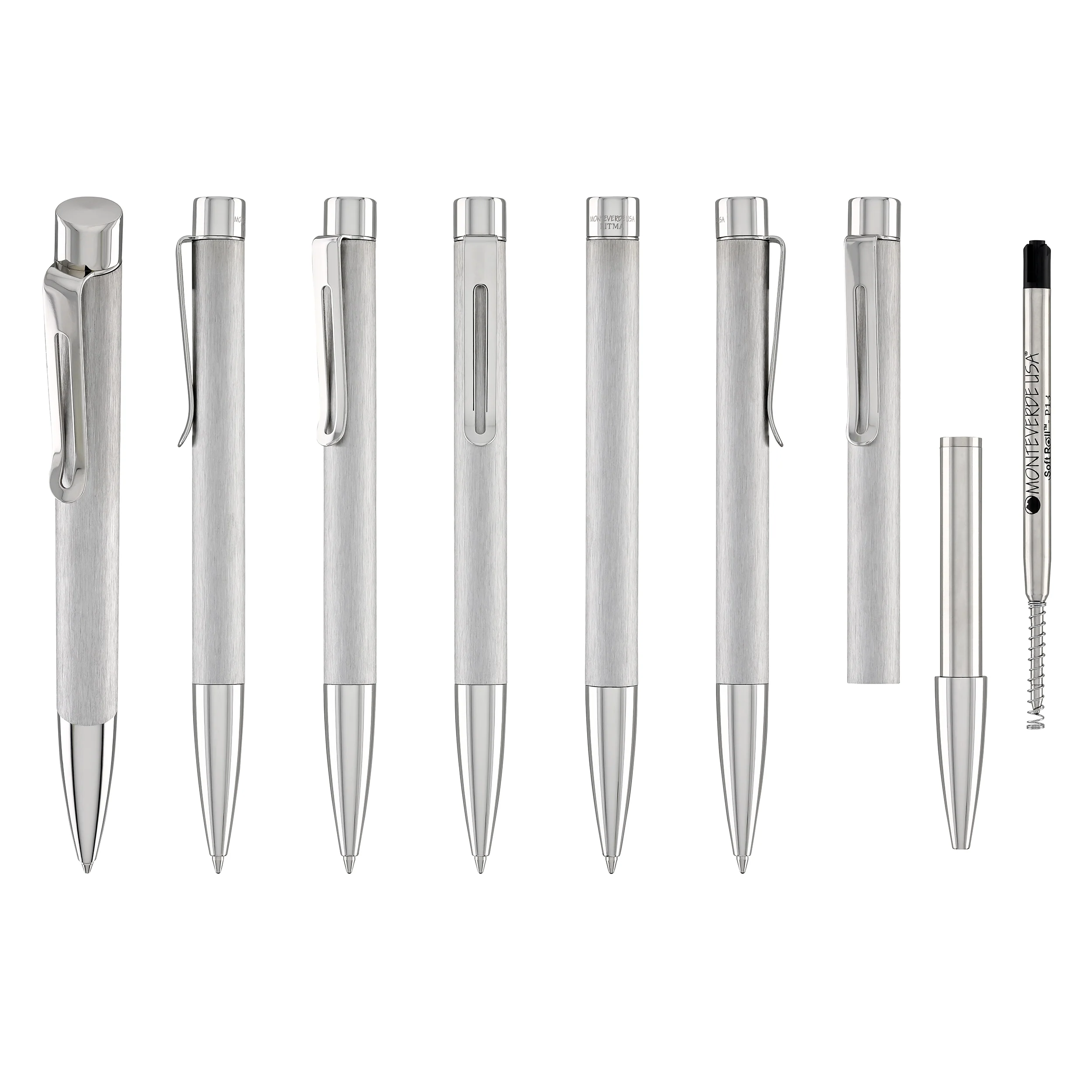 Monteverde USA Ritma Ballpoint Pen in Brushed Stainless Steel - Image 7