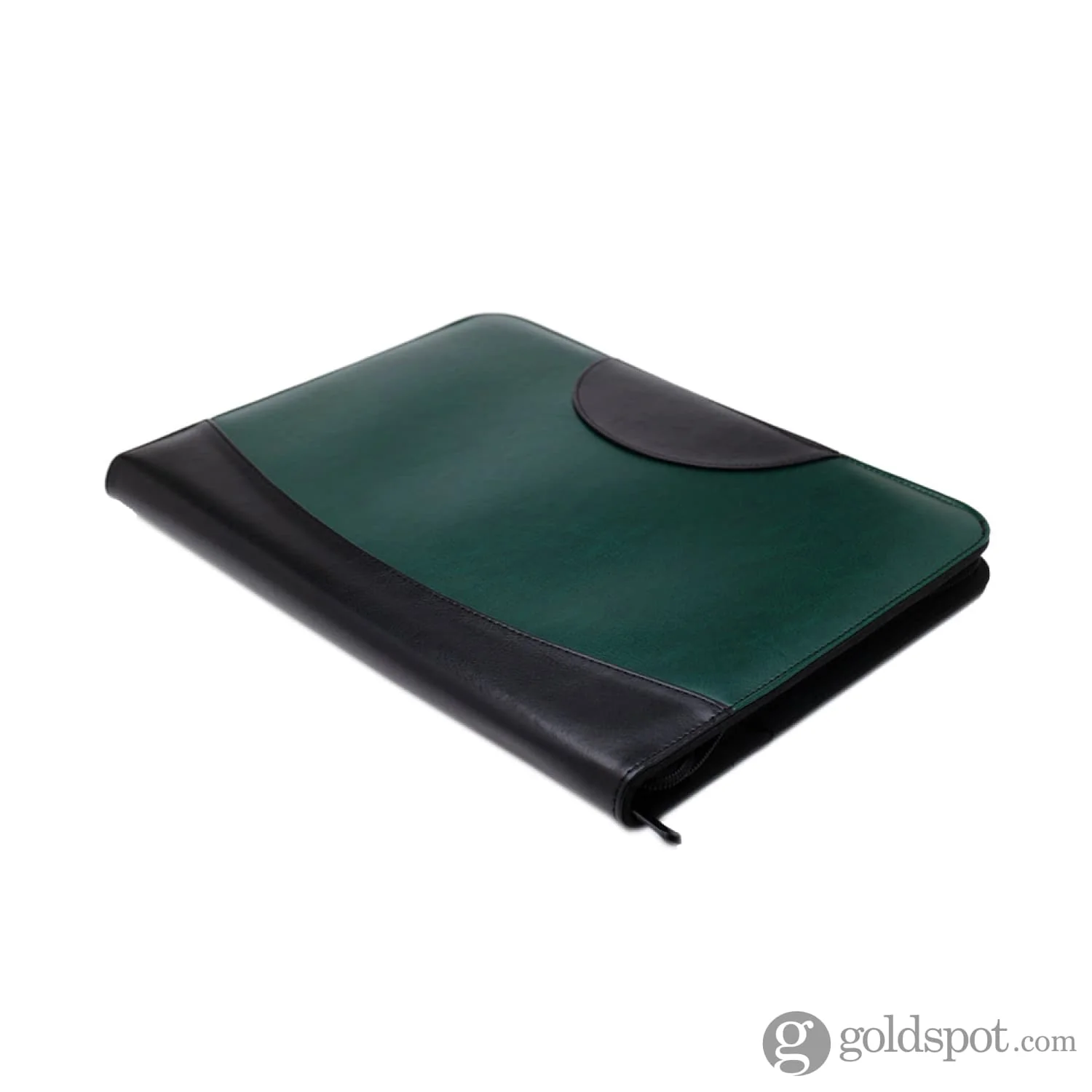 Monteverde Vegan Leather Zippered 24 Pen Case in Green/Black - Image 3