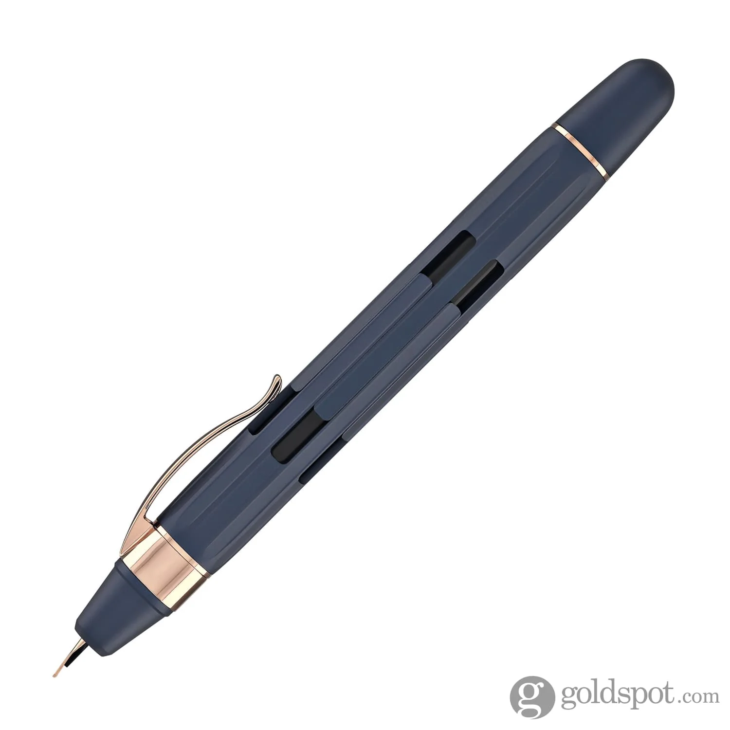 Nahvalur Eclipse Retractable Fountain Pen in Cobalt with Rose Gold Trim - Image 5