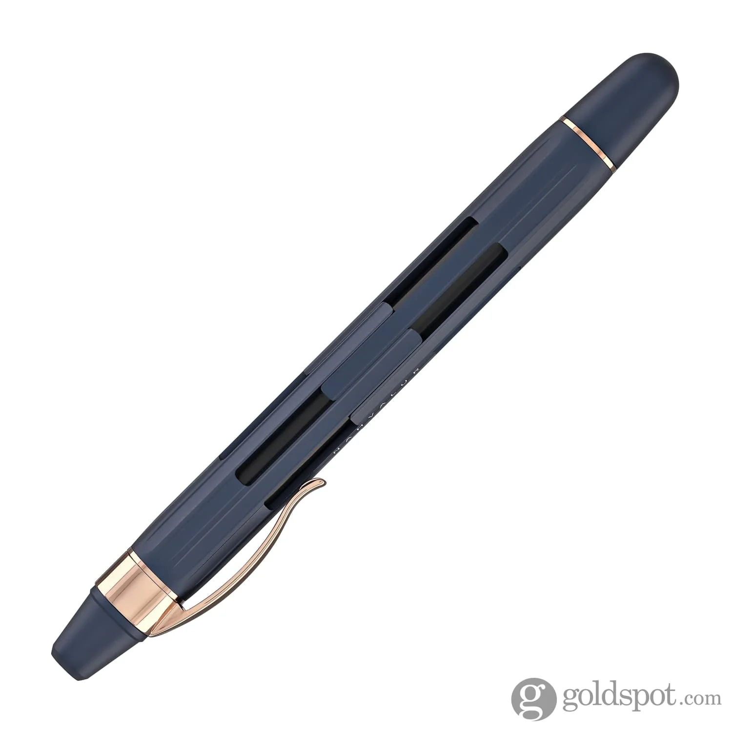 Nahvalur Eclipse Retractable Fountain Pen in Cobalt with Rose Gold Trim - Image 7