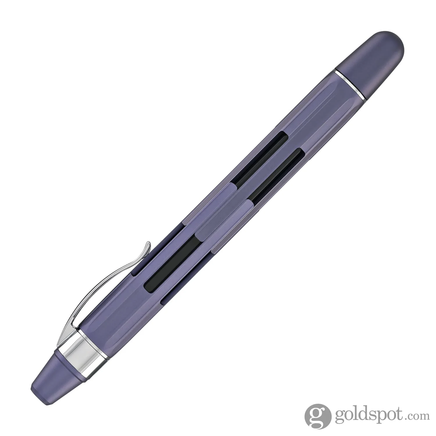 Nahvalur Eclipse Retractable Fountain Pen in Hepatizon with Silver Trim - Image 6