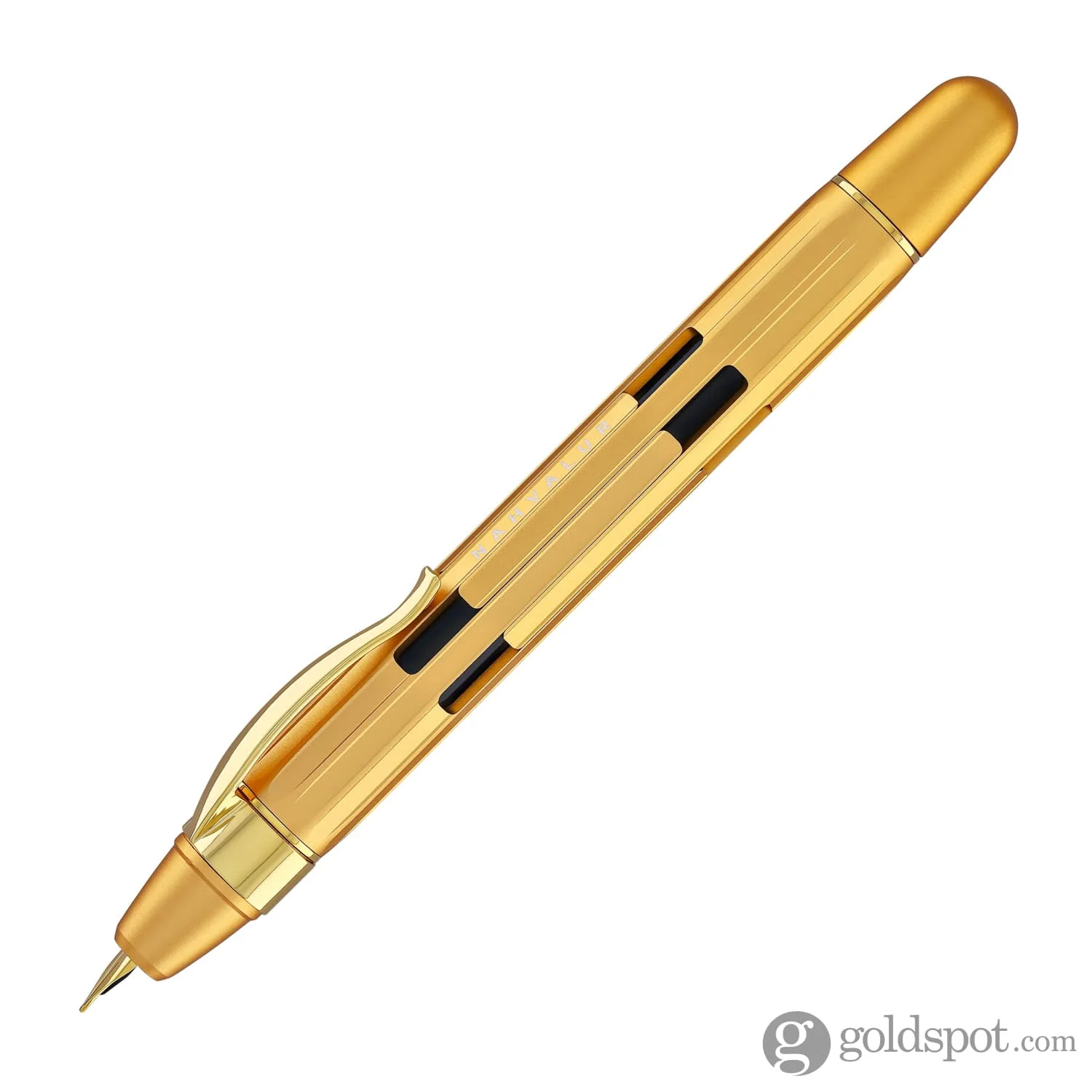 Nahvalur Eclipse Retractable Fountain Pen in Pure Gold - Image 2