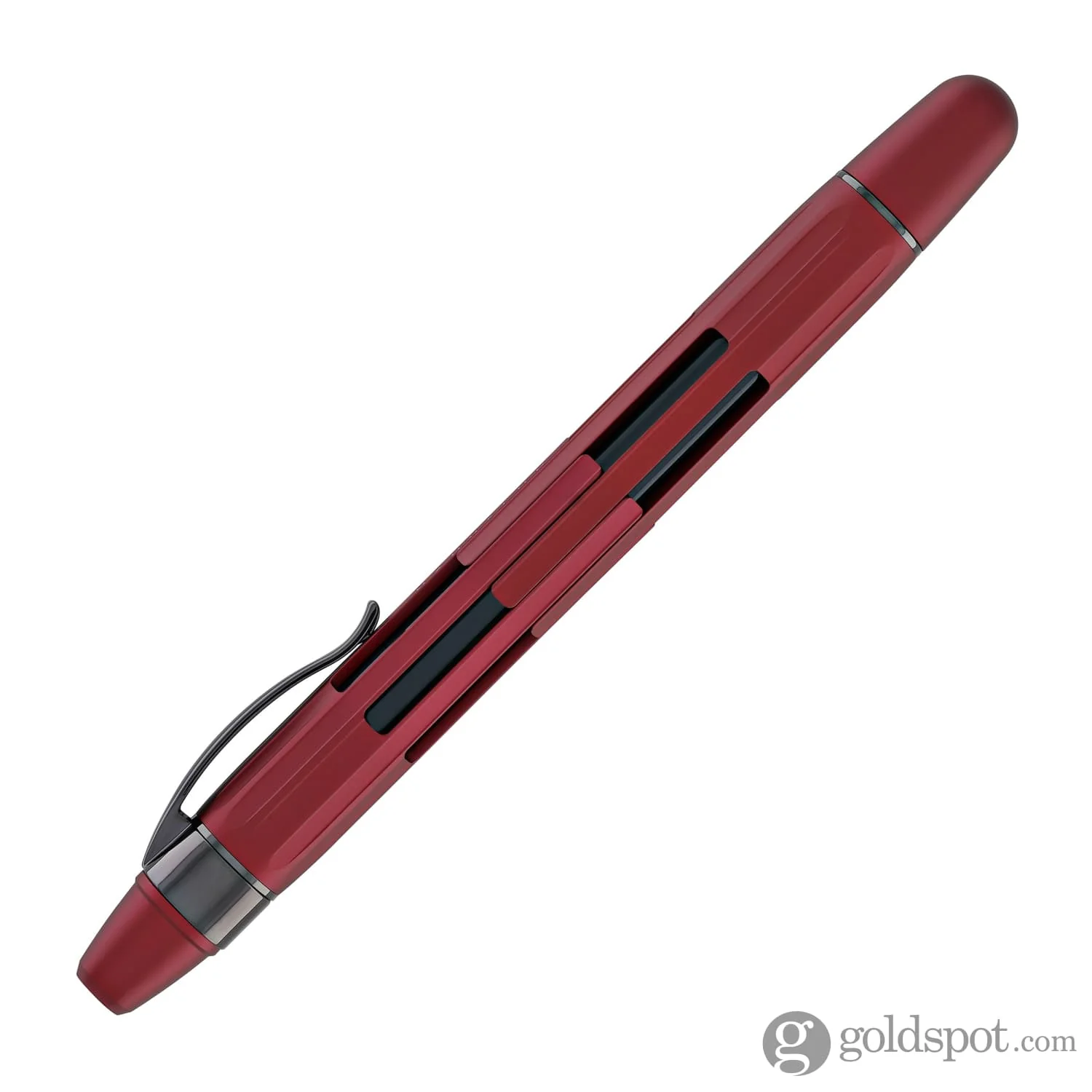 Nahvalur Eclipse Retractable Fountain Pen in Ruby with Black Trim - Image 6