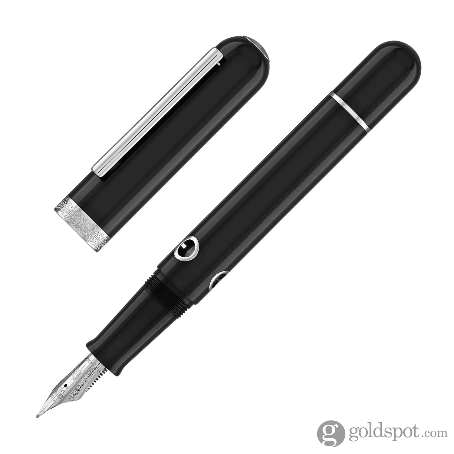 Nahvalur Nautilus Fountain Pen in Cephalopod with Silver Trim - Image 3
