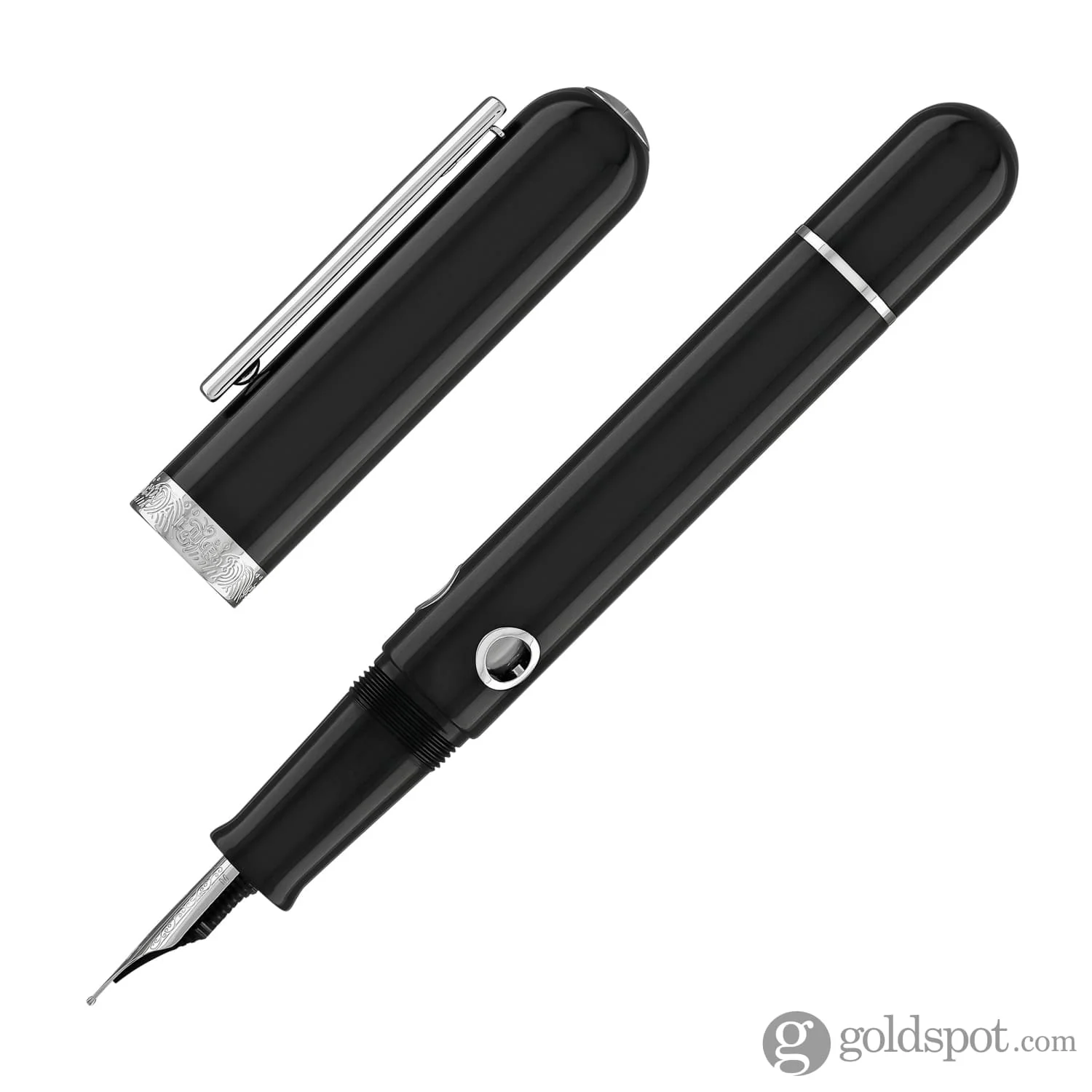 Nahvalur Nautilus Fountain Pen in Cephalopod with Silver Trim - Image 4