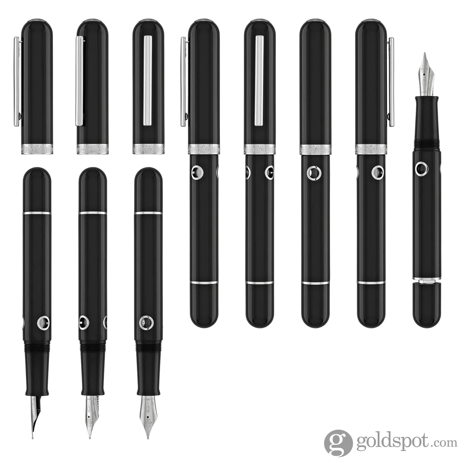 Nahvalur Nautilus Fountain Pen in Cephalopod with Silver Trim - Image 9
