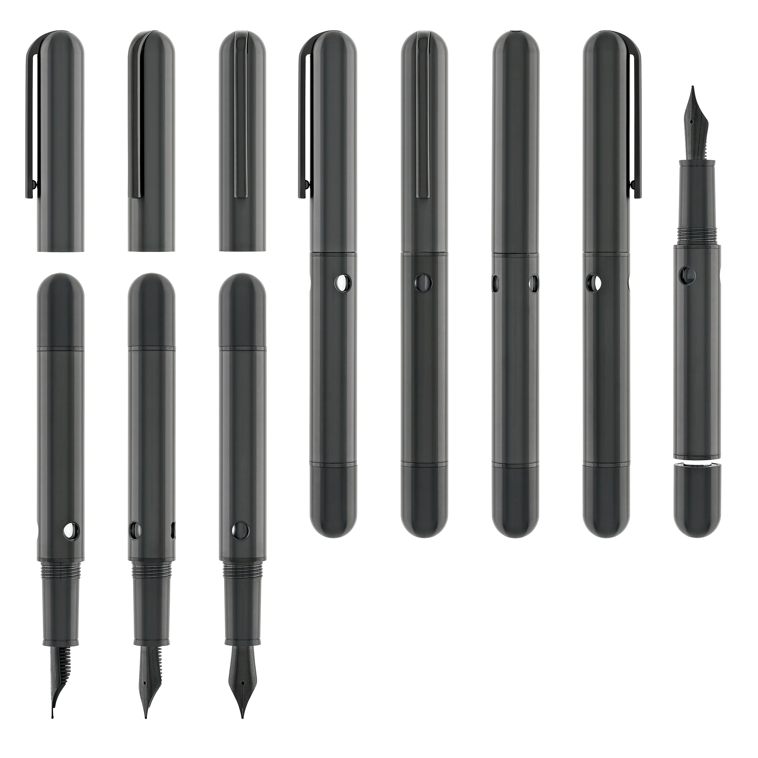 Nahvalur Nautilus Fountain Pen in Ti Black - Image 7