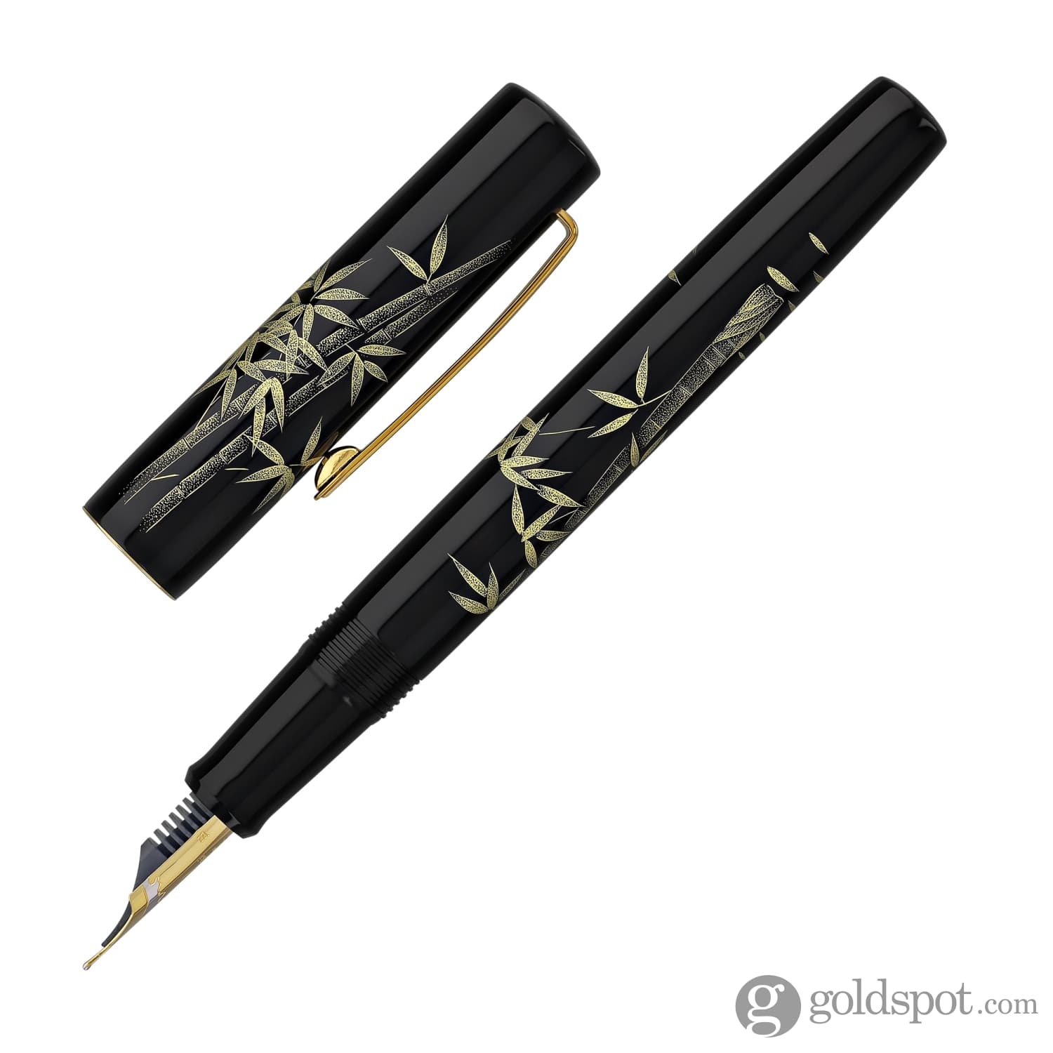 Namiki Chinkin Fountain Pen in Bamboo and Sparrow - 18K Gold - Image 4