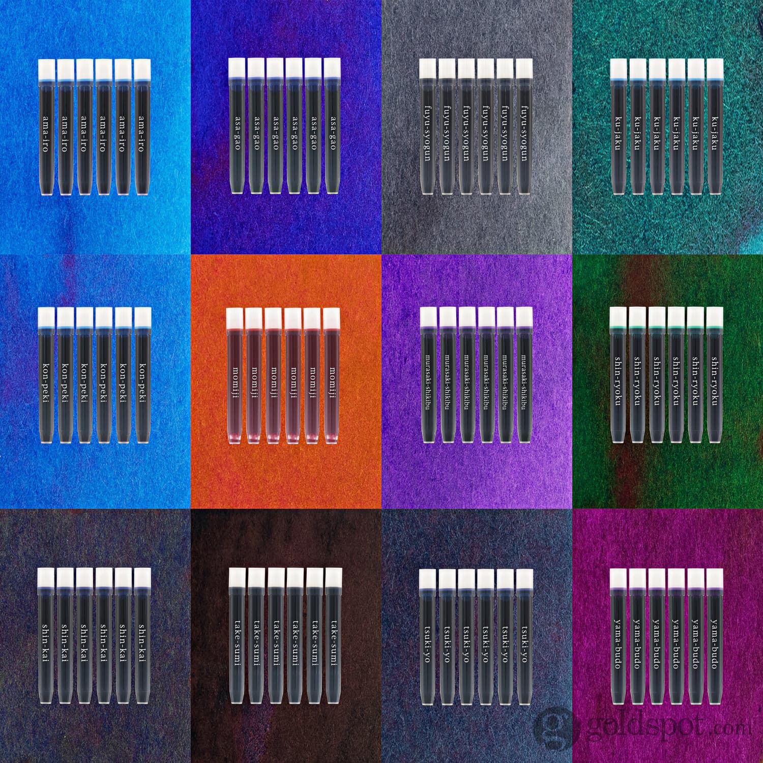 Pilot Iroshizuku Ink Cartridges in Momiji (Autumn Leaves) - Pack of 6 - Image 3