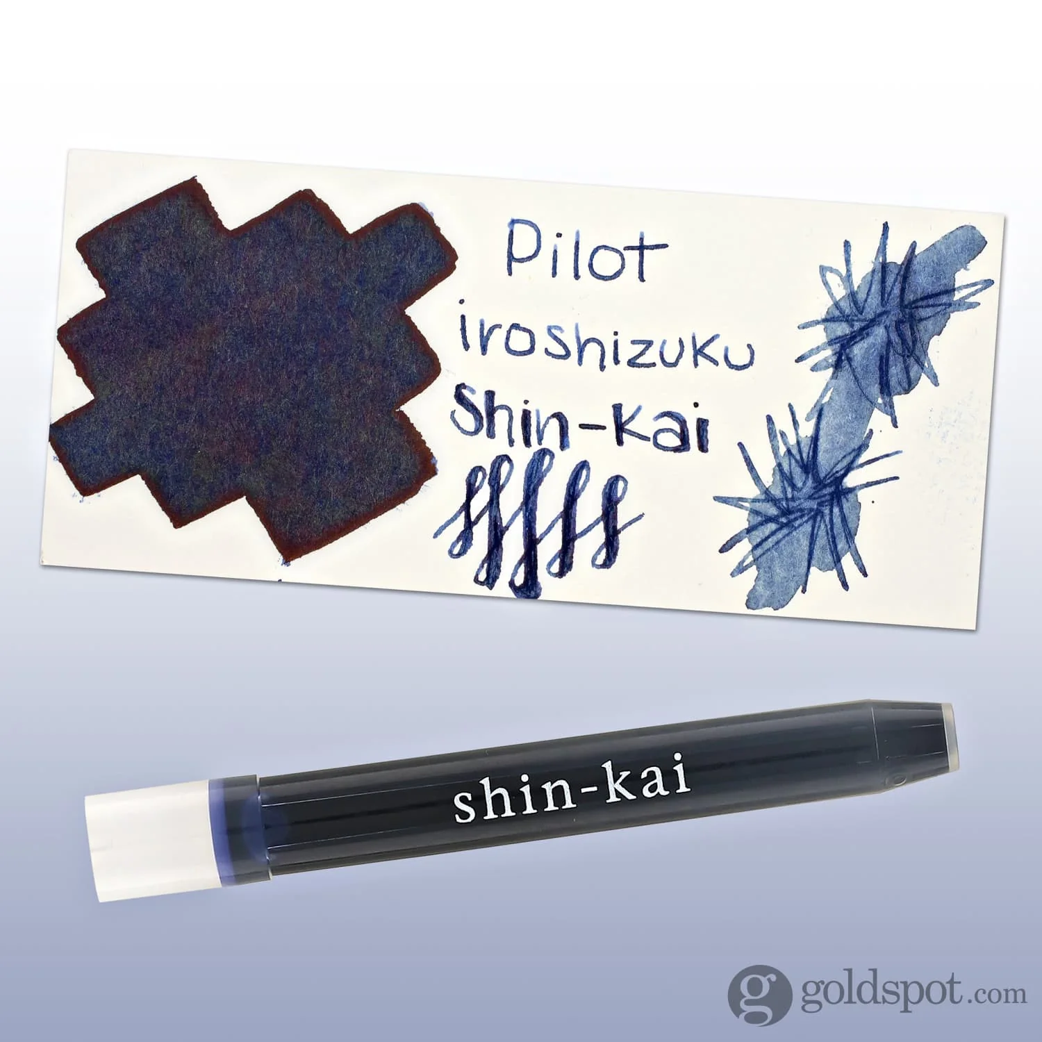 Pilot Iroshizuku Ink Cartridges in Shin-kai (Deep Sea) - Pack of 6 - Image 2