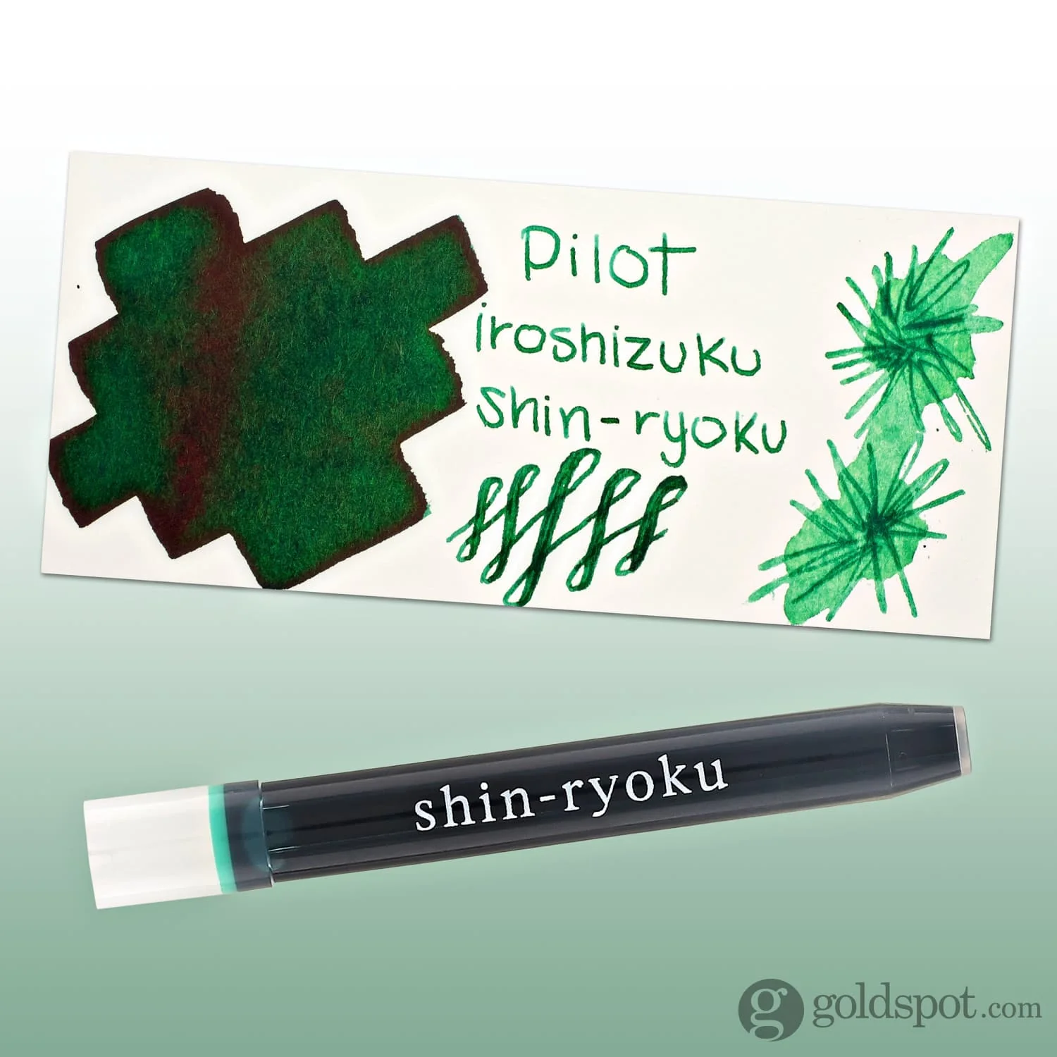 Pilot Iroshizuku Ink Cartridges in Shin-ryoku (Forest Green) - Pack of 6 - Image 2