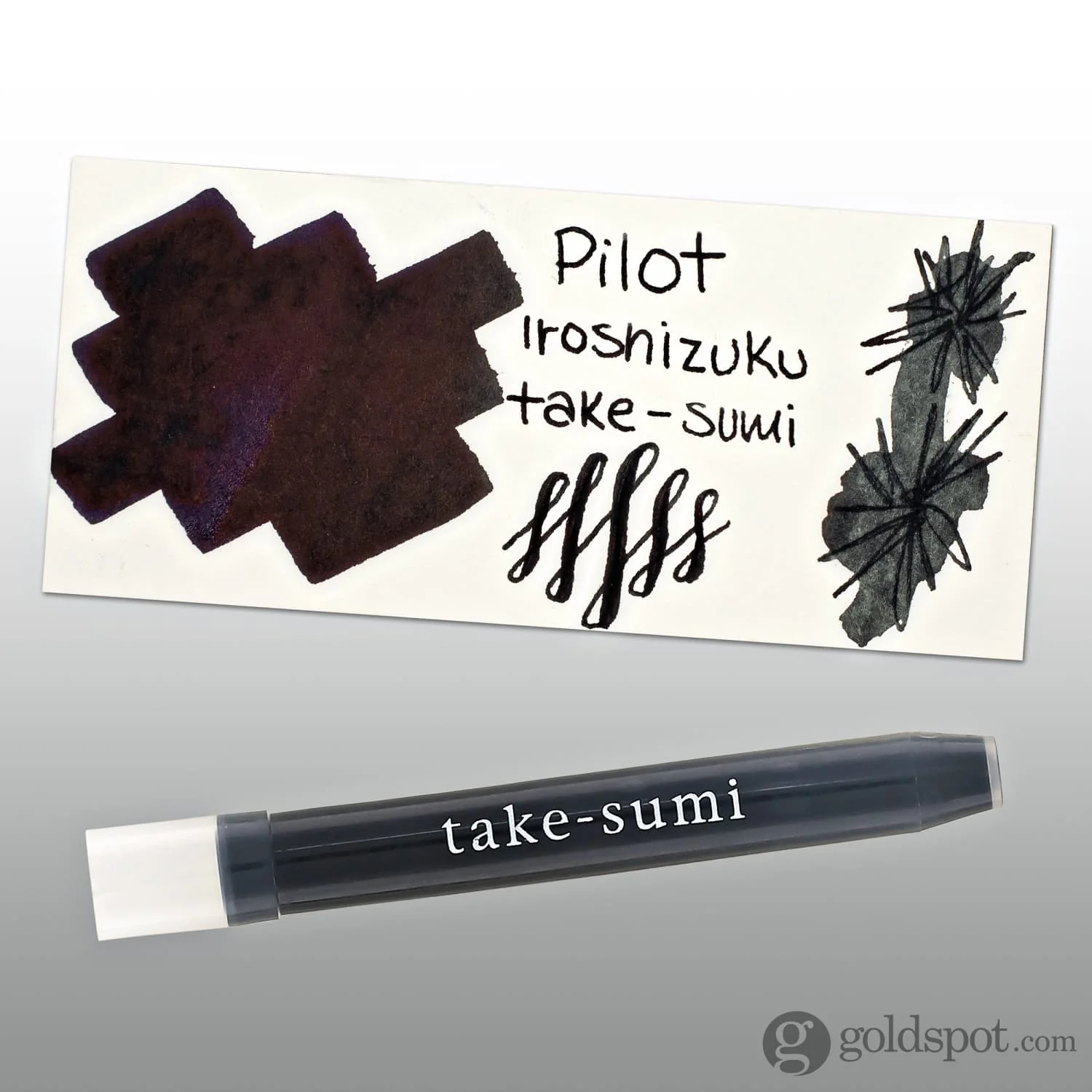 Pilot Iroshizuku Ink Cartridges in Take-sumi (Bamboo Charcoal) - Pack of 6 - Image 2