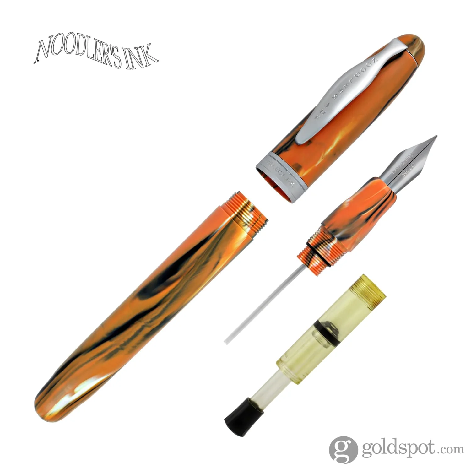 Noodler's Ahab Fountain Pen in Orange Tiger - Flex Nib - Image 6