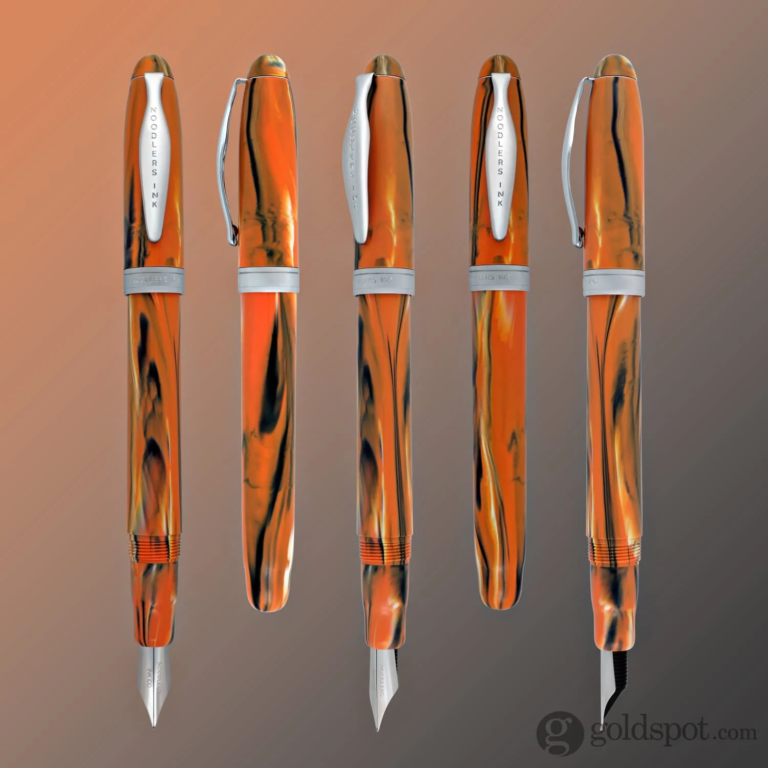 Noodler's Ahab Fountain Pen in Orange Tiger - Flex Nib - Image 7