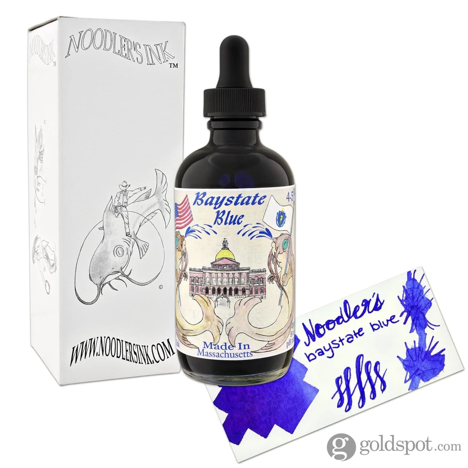 Noodler's Baystate Blue Fountain Pen Ink with Free Pen - Image 5