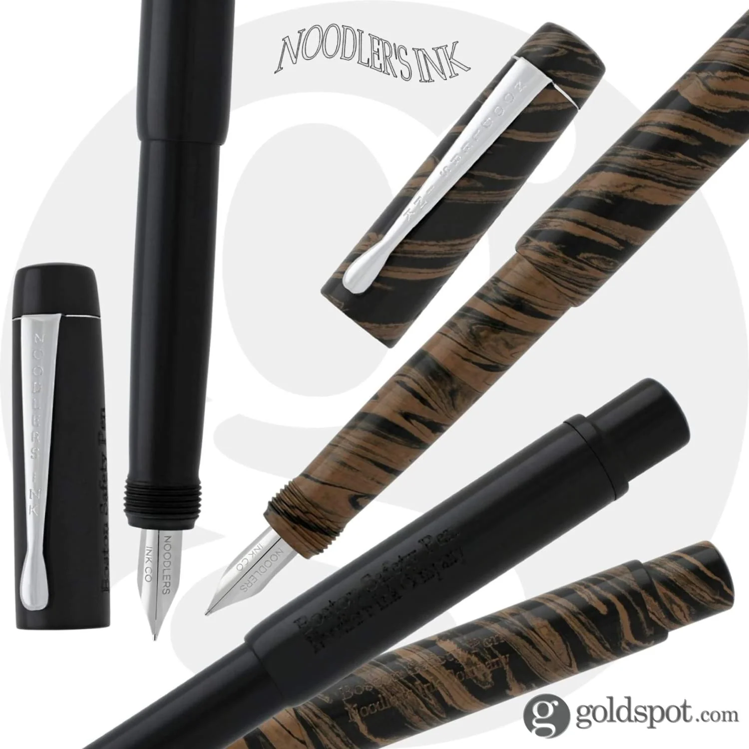 Noodler's Boston Safety Fountain Pen in Chestnut - Semi Flex Nib - Image 6