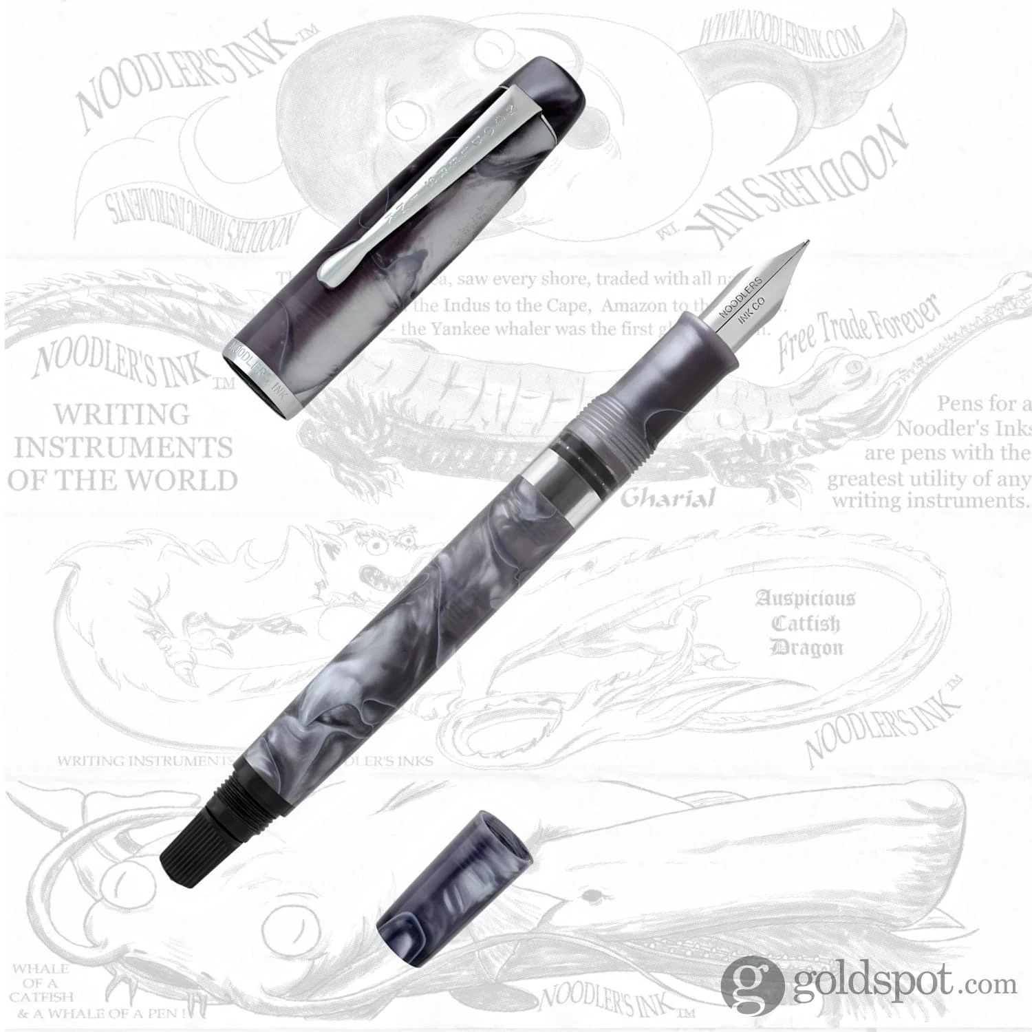 Noodler's Ink Konrad Fountain Pen in Appalachian Pearl - Flex Nib - Image 7