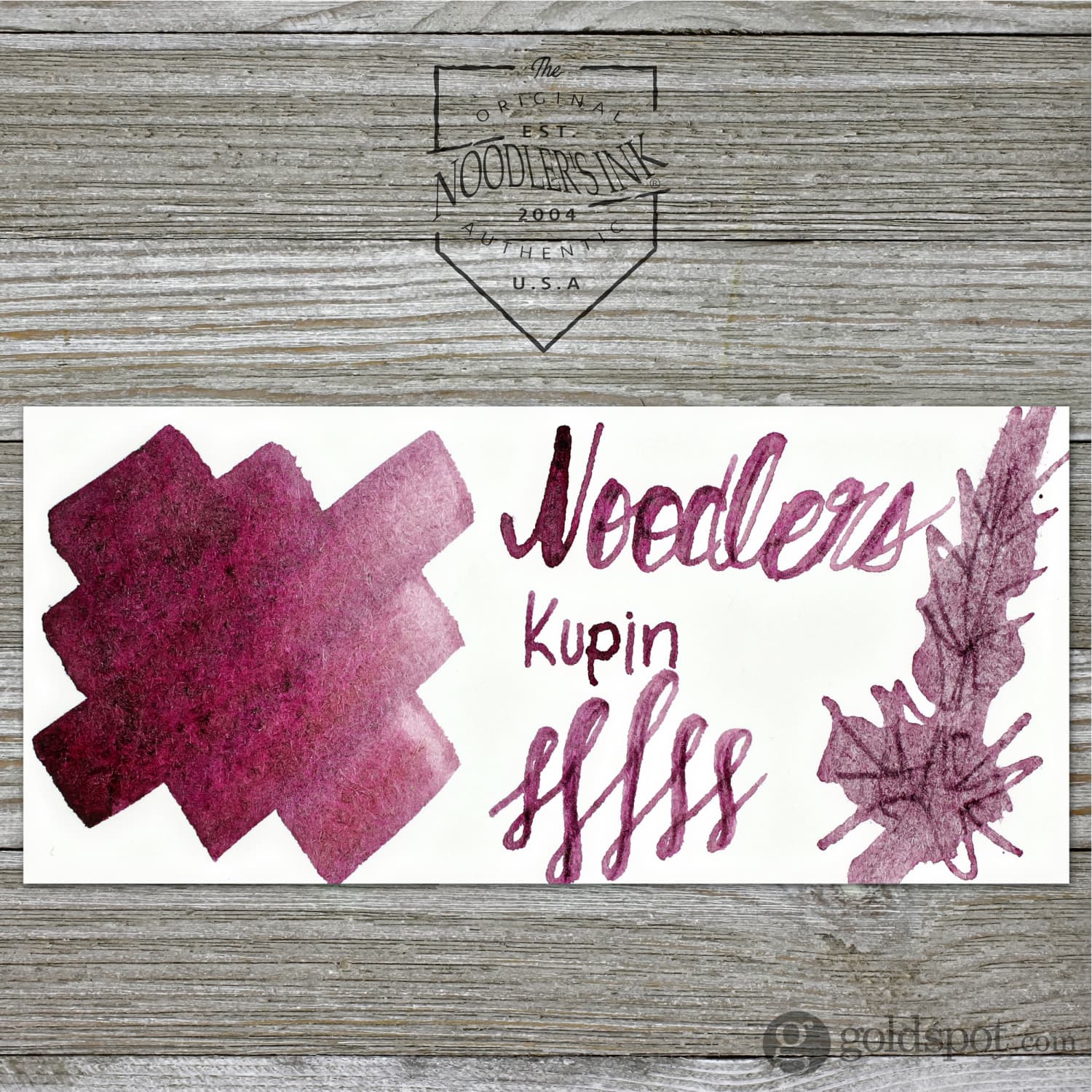 Noodler's Russian Series Bottled Fountain Pen Ink in Kuprin (Burgundy Purple) - 3oz Bottle - Image 2