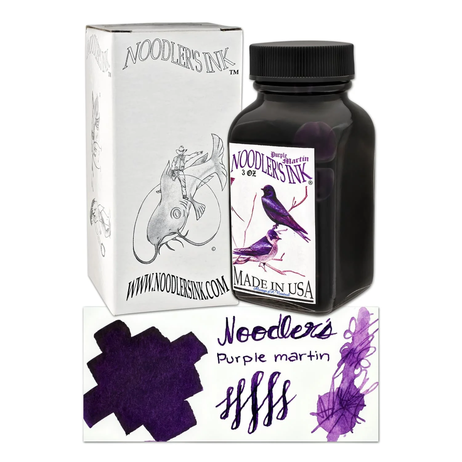 Noodler's Purple Martin Fountain Pen Ink - 3oz Bottle