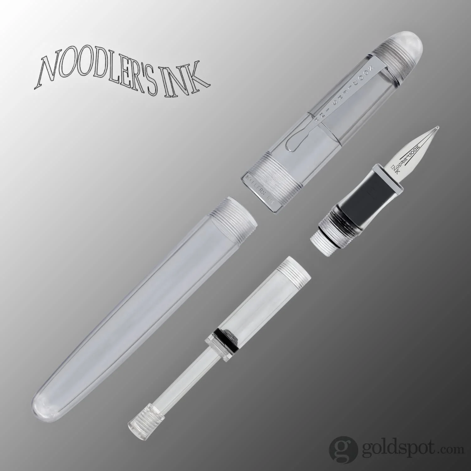 Noodler's Triple Tail Flex Fountain Pen in Clear Demonstrator - Semi Flex Nib - Image 7