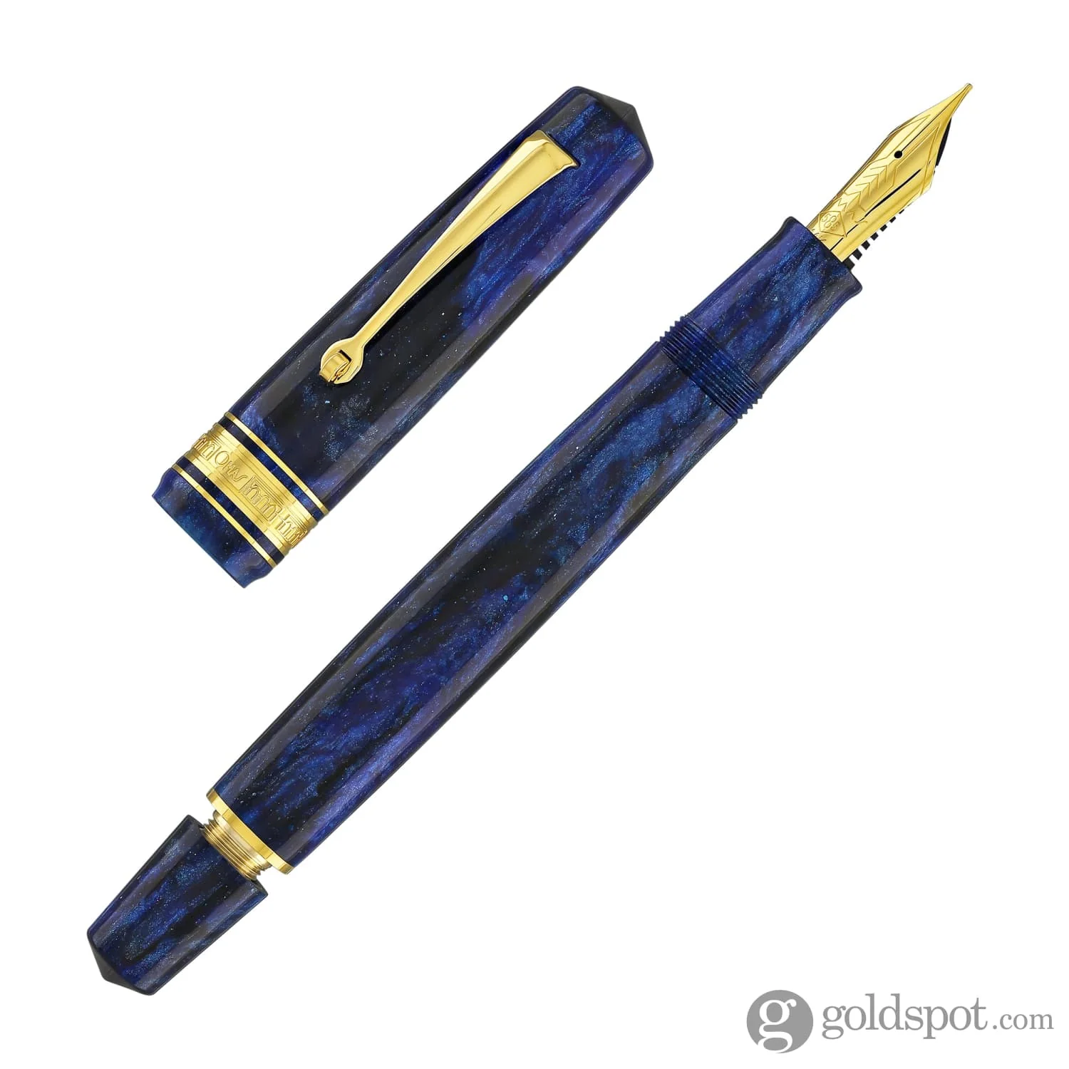 Omas Bologna Fountain Pen in Azzurro Diamante (Diamond Blue) with Gold Trim - Image 7