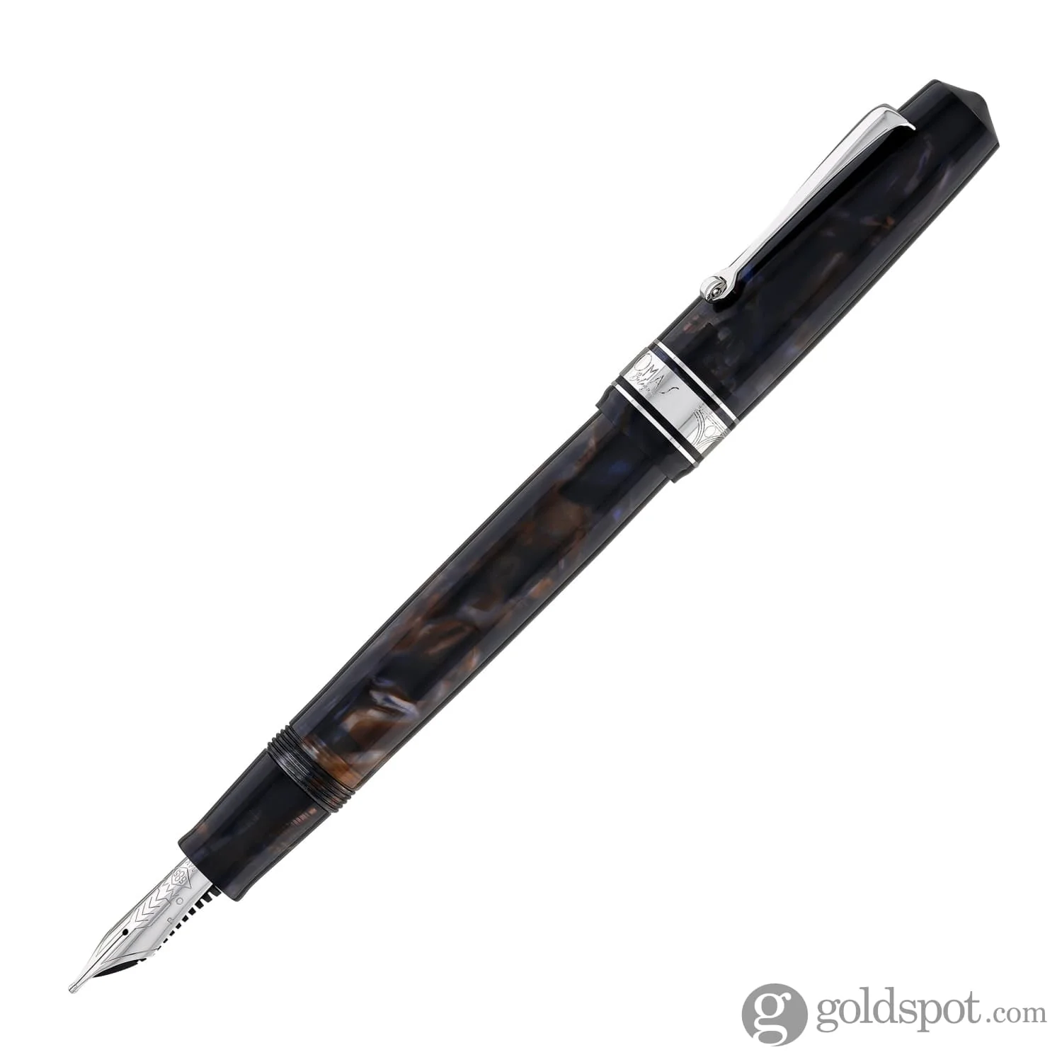 Omas Bologna Fountain Pen in Galassia with Silver Trim - Image 3