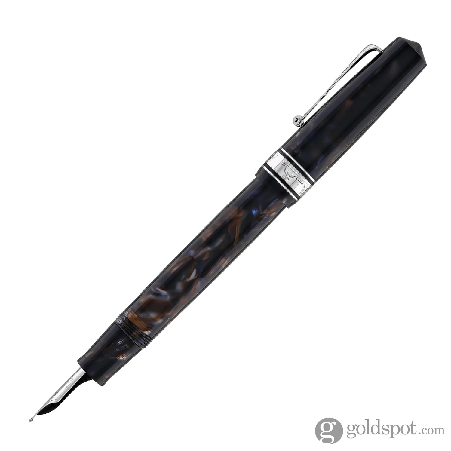 Omas Bologna Fountain Pen in Galassia with Silver Trim - Image 4