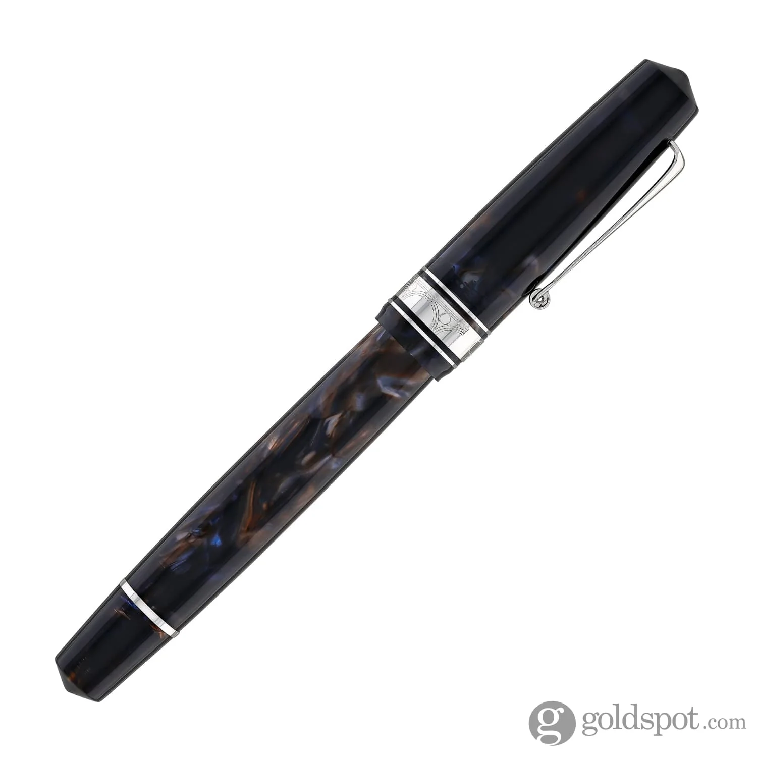 Omas Bologna Fountain Pen in Galassia with Silver Trim - Image 6