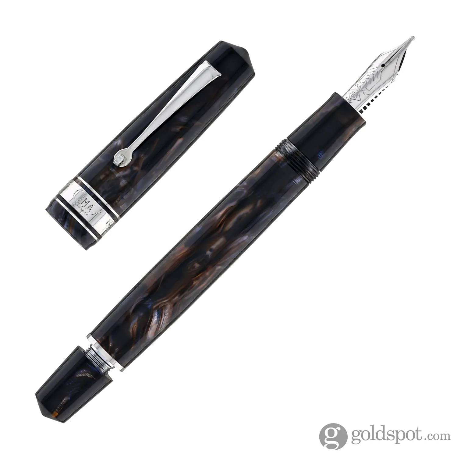 Omas Bologna Fountain Pen in Galassia with Silver Trim - Image 7