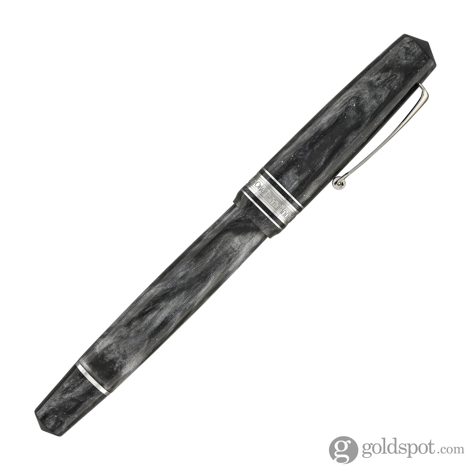 Omas Bologna Fountain Pen in Grigio Luminoso (Bright Gray) with Silver Trim - Image 6