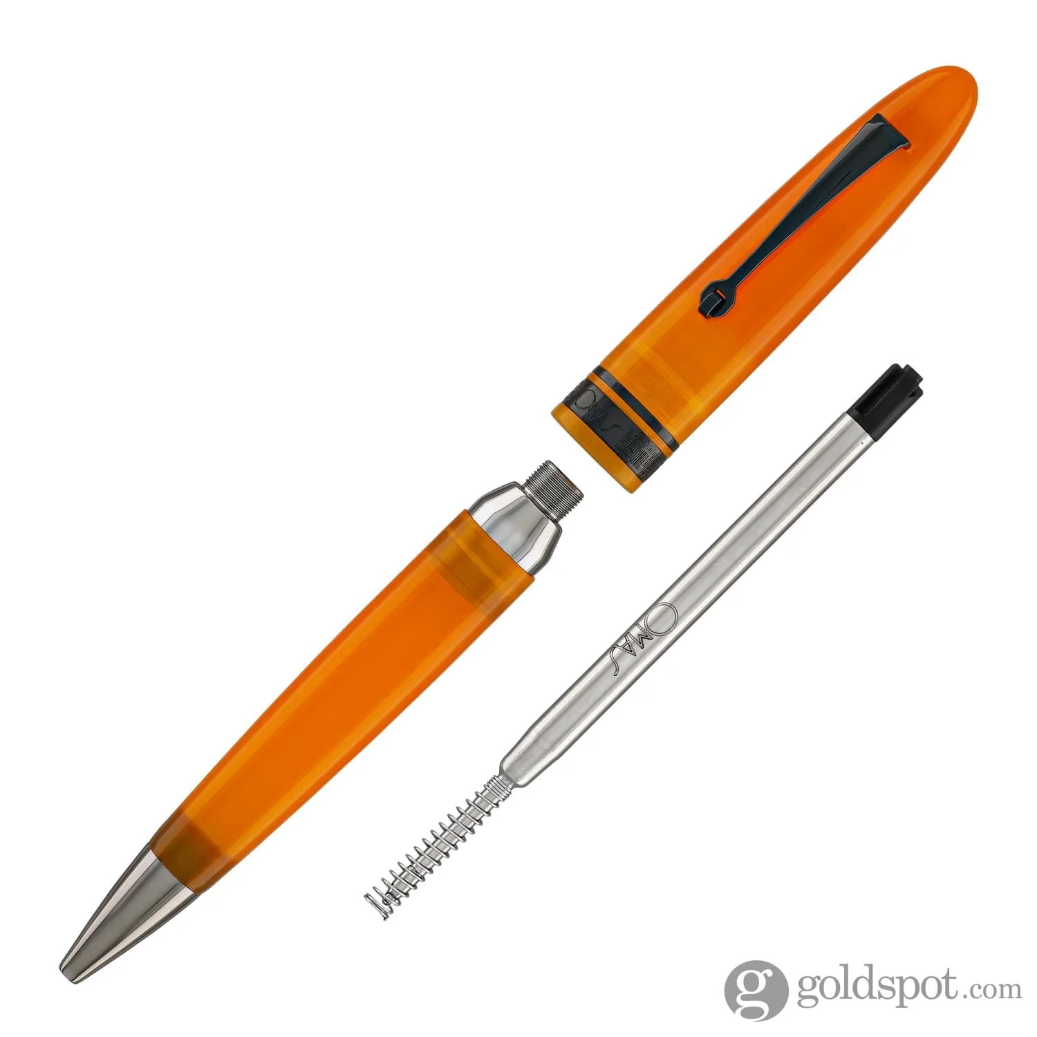 Omas Ogiva Ballpoint Pen in Arancione with Black Trim - Image 5