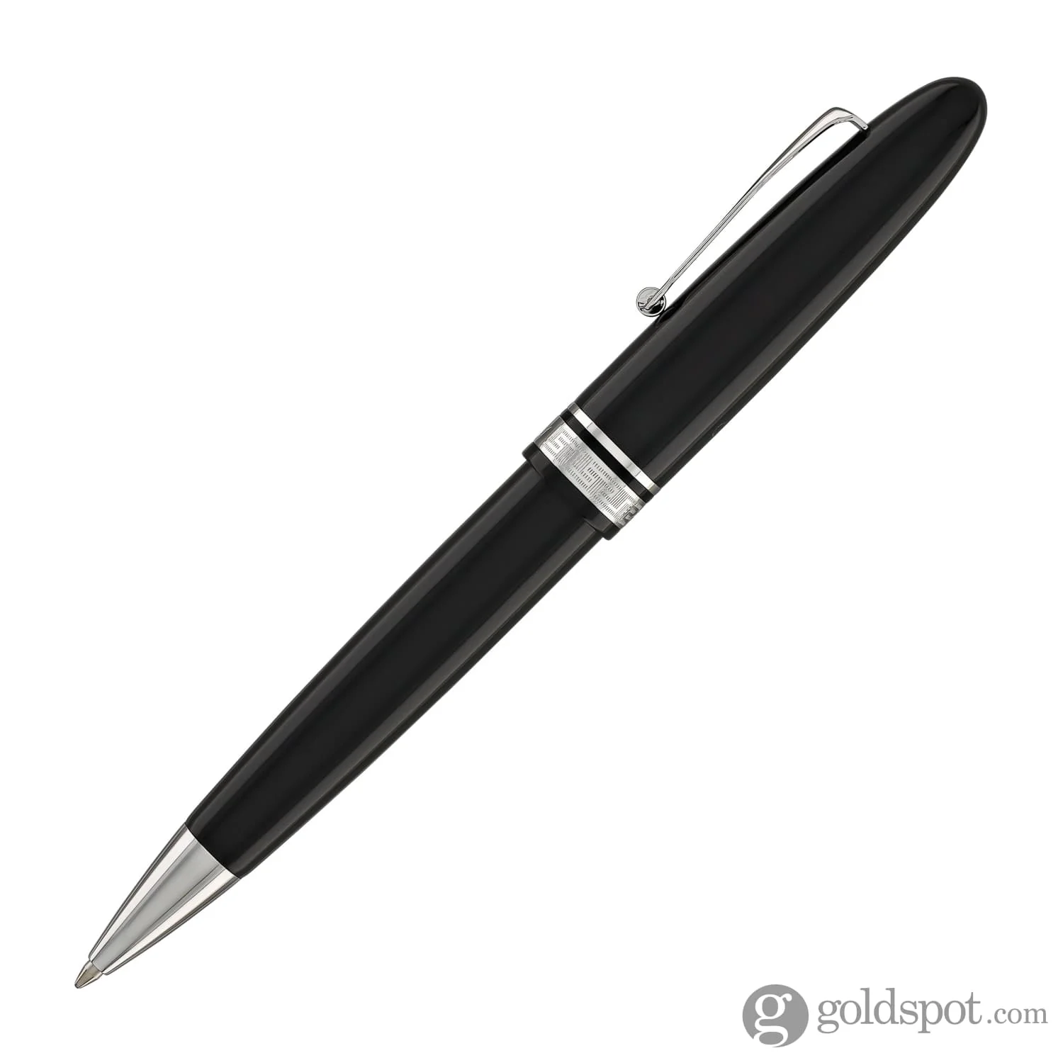 Omas Ogiva Ballpoint Pen in Nera with Silver Trim - Image 3