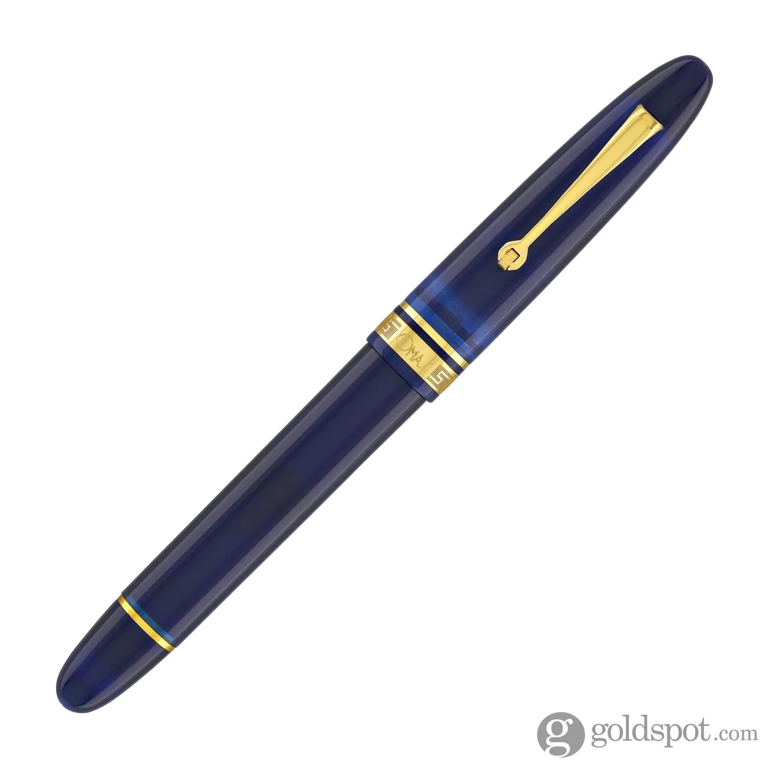 Omas Ogiva Fountain Pen in Blu with Gold Trim - Image 4
