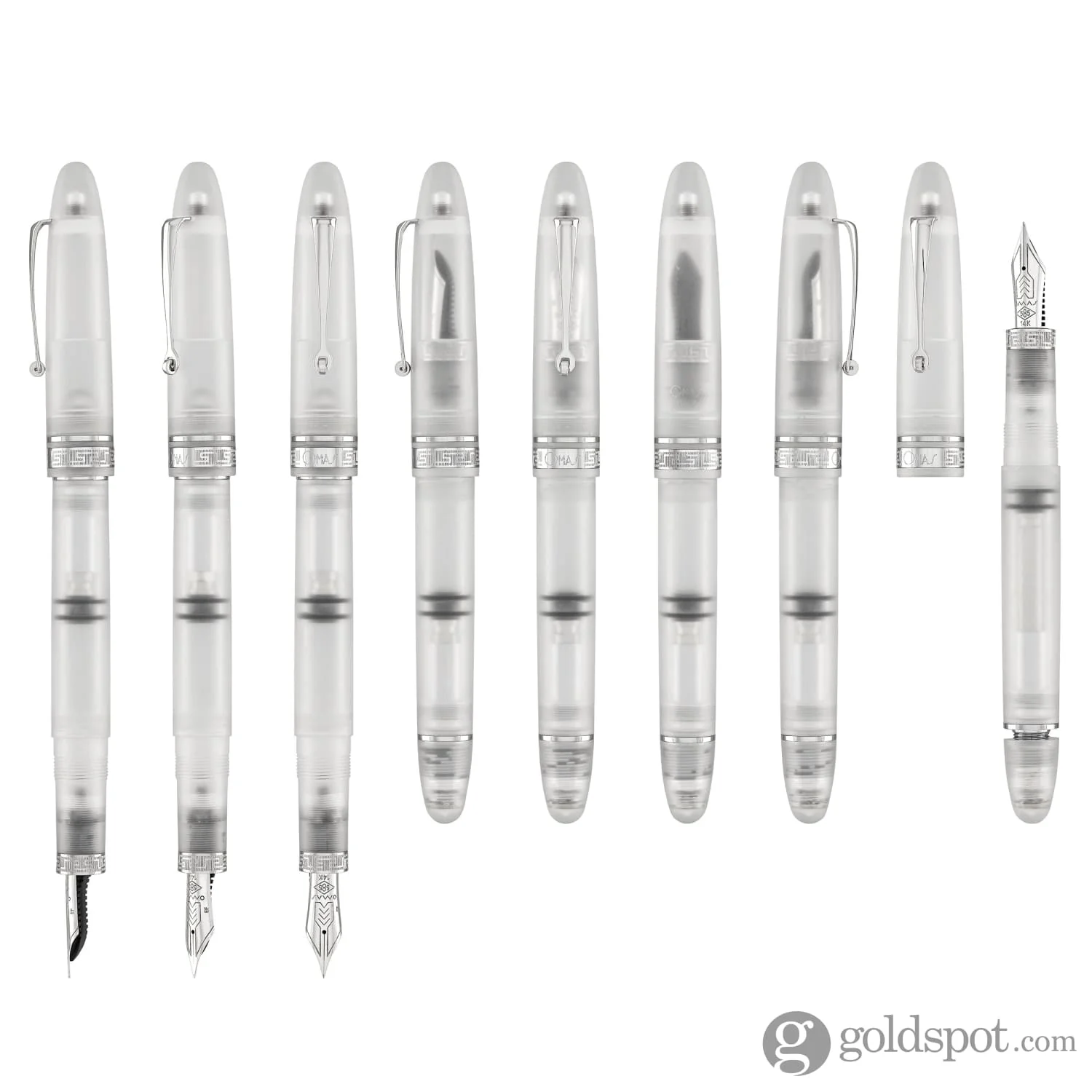 Omas Ogiva Fountain Pen in Frosted Demonstrator - Image 10