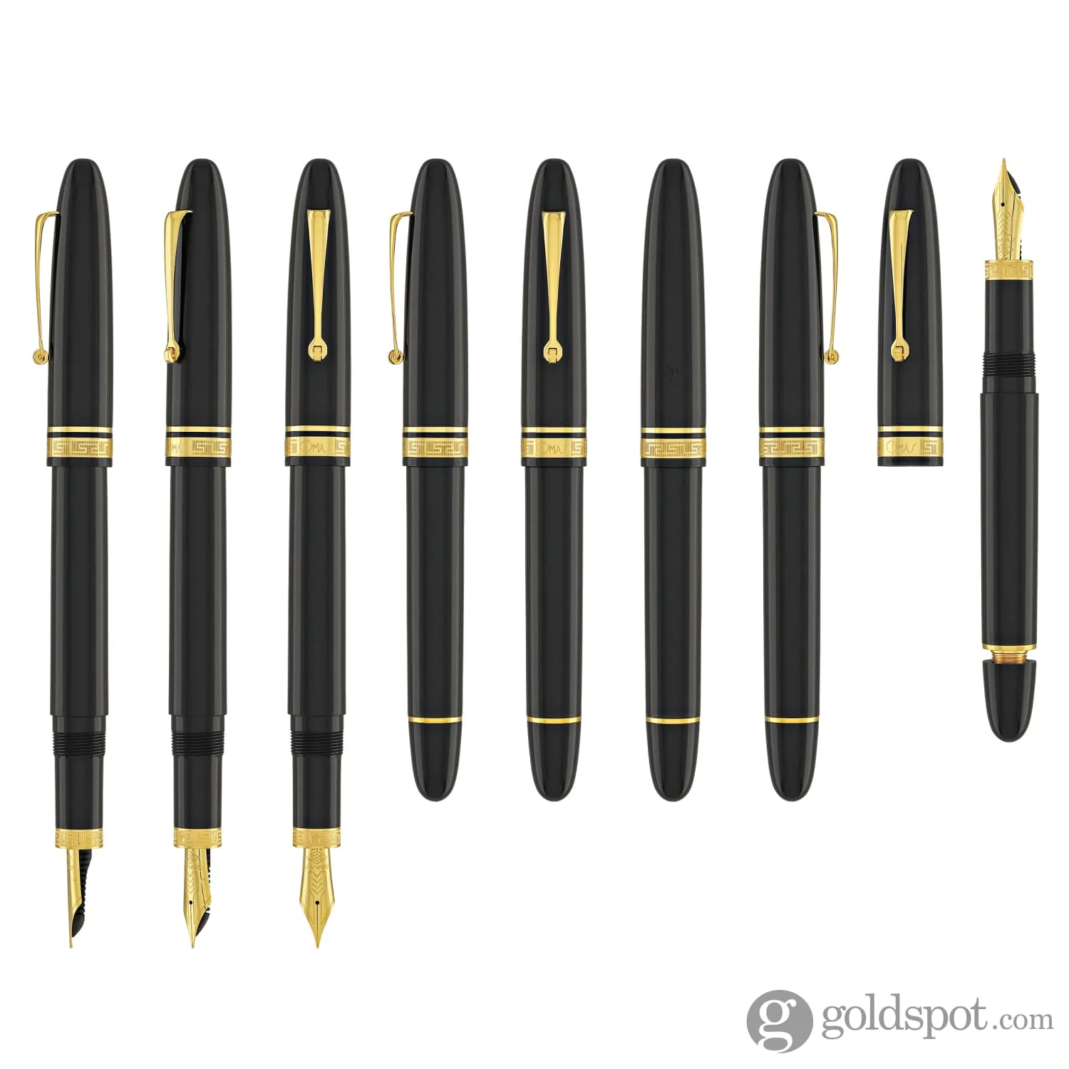 Omas Ogiva Fountain Pen in Nera with Gold Trim - Image 8