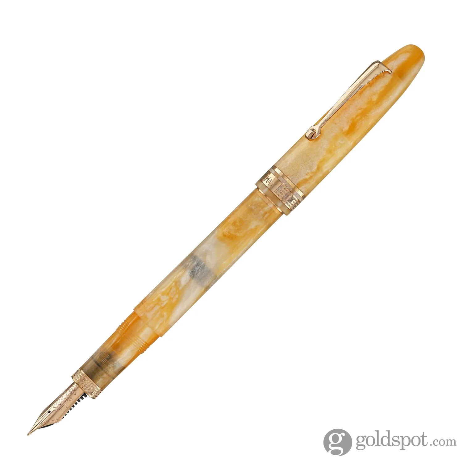 Omas Ogiva Fountain Pen in Peach Bellini with Rose Gold Trim - Image 2