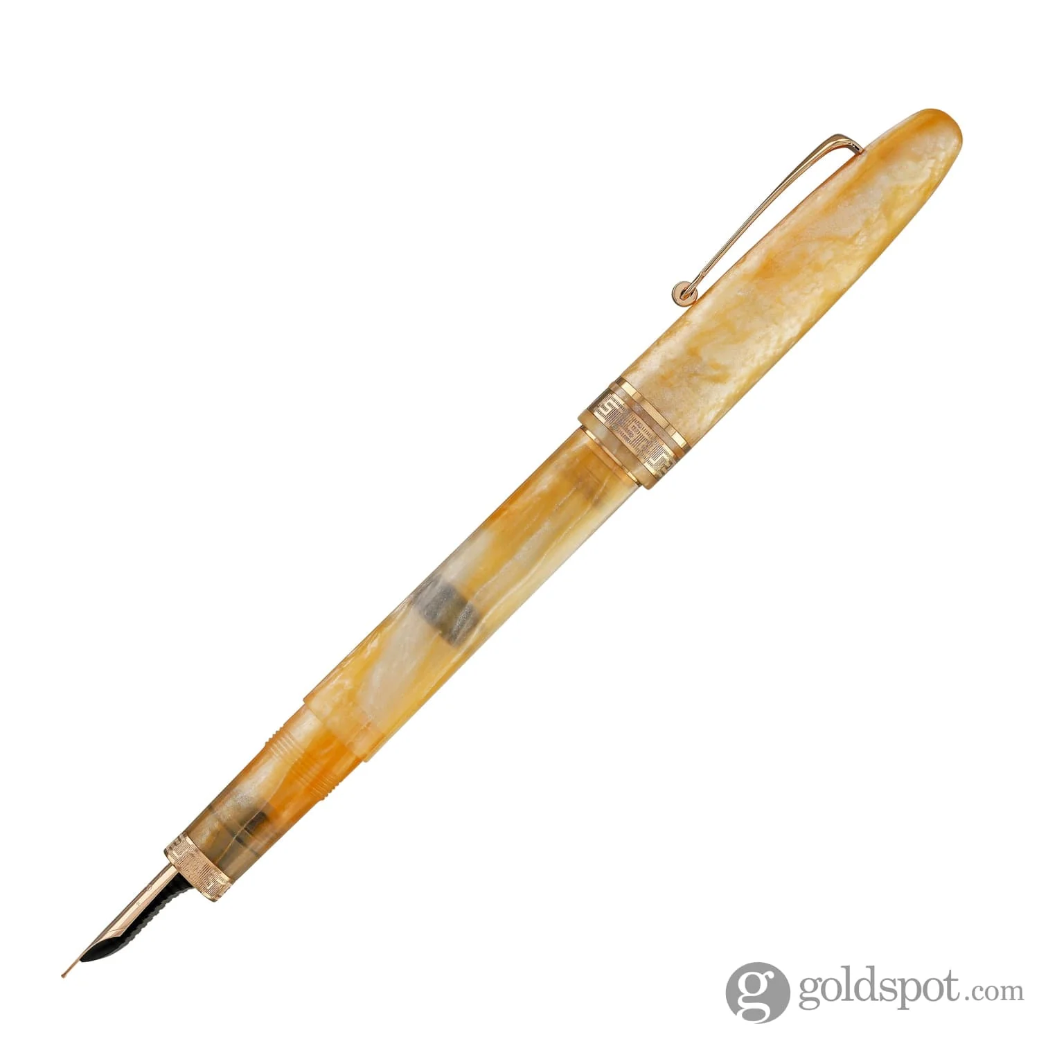 Omas Ogiva Fountain Pen in Peach Bellini with Rose Gold Trim - Image 3