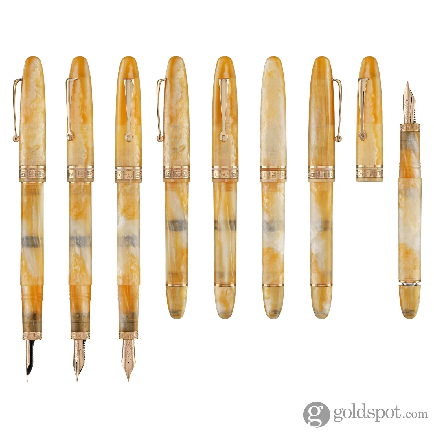 Omas Ogiva Fountain Pen in Peach Bellini with Rose Gold Trim - Image 8
